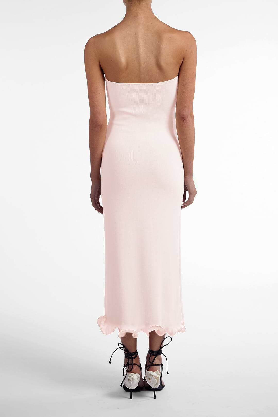 SAME Ruffle Hem Strapless Dress | Pale Pink | Women's Dress L / Pale Pink SAME Ruffle Hem Strapless Dress | Pale Pink | Women's Dress L / Pale Pink