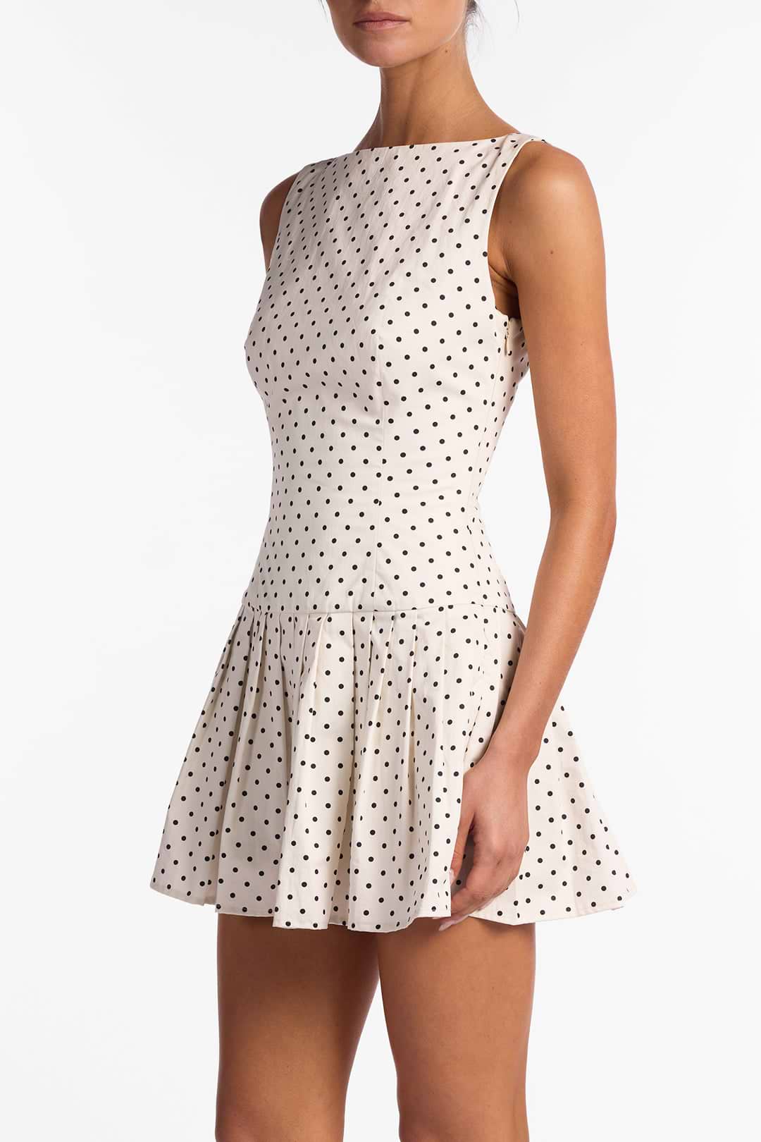 SAME Poplin Mini Dress | Cream Polka Dot | Women's Dress XS / Cream Black Polka Dot SAME Poplin Mini Dress | Cream Polka Dot | Women's Dress XS / Cream Black Polka Dot