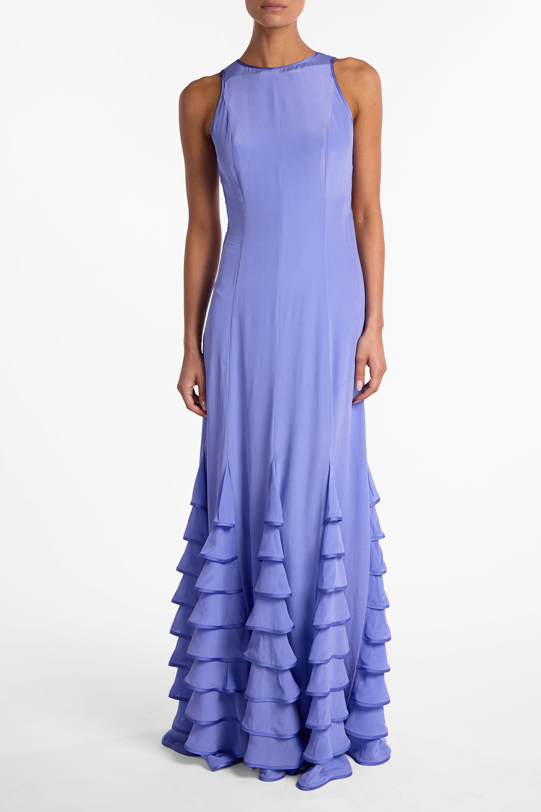Tiered Chiffon Gown (Periwinkle)