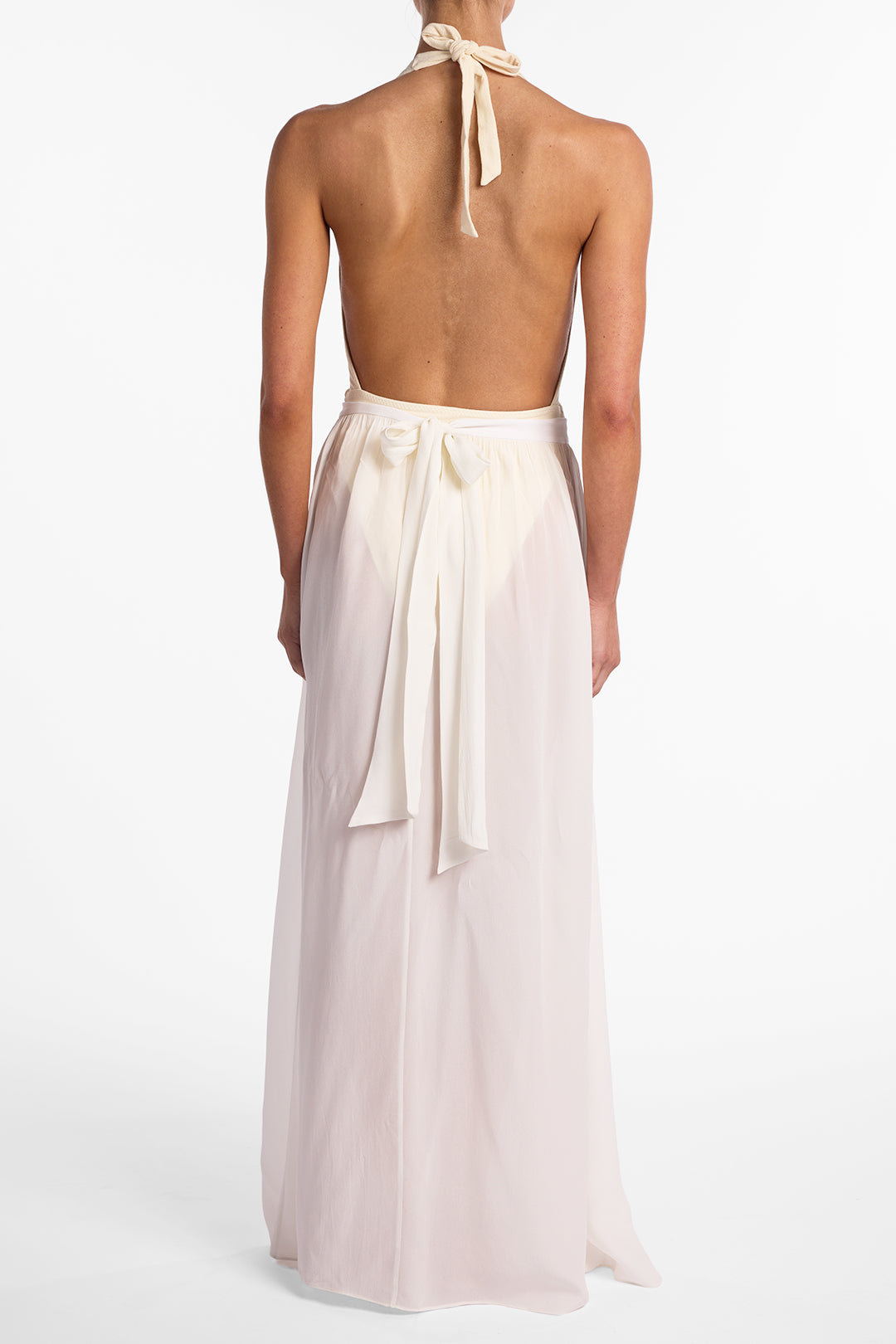 Chiffon Maxi Skirt (Cream)