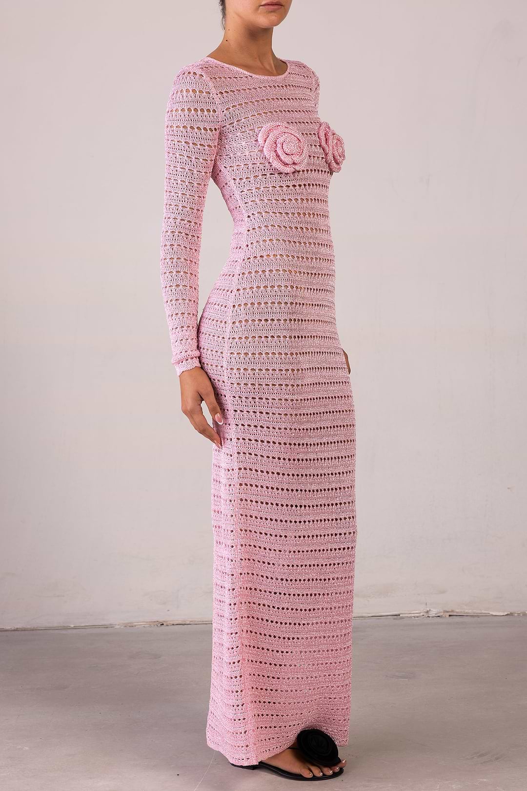 Same Rosette Crochet Dress | Pink | Women's Dress M / Pink Same Rosette Crochet Dress | Pink | Women's Dress M / Pink