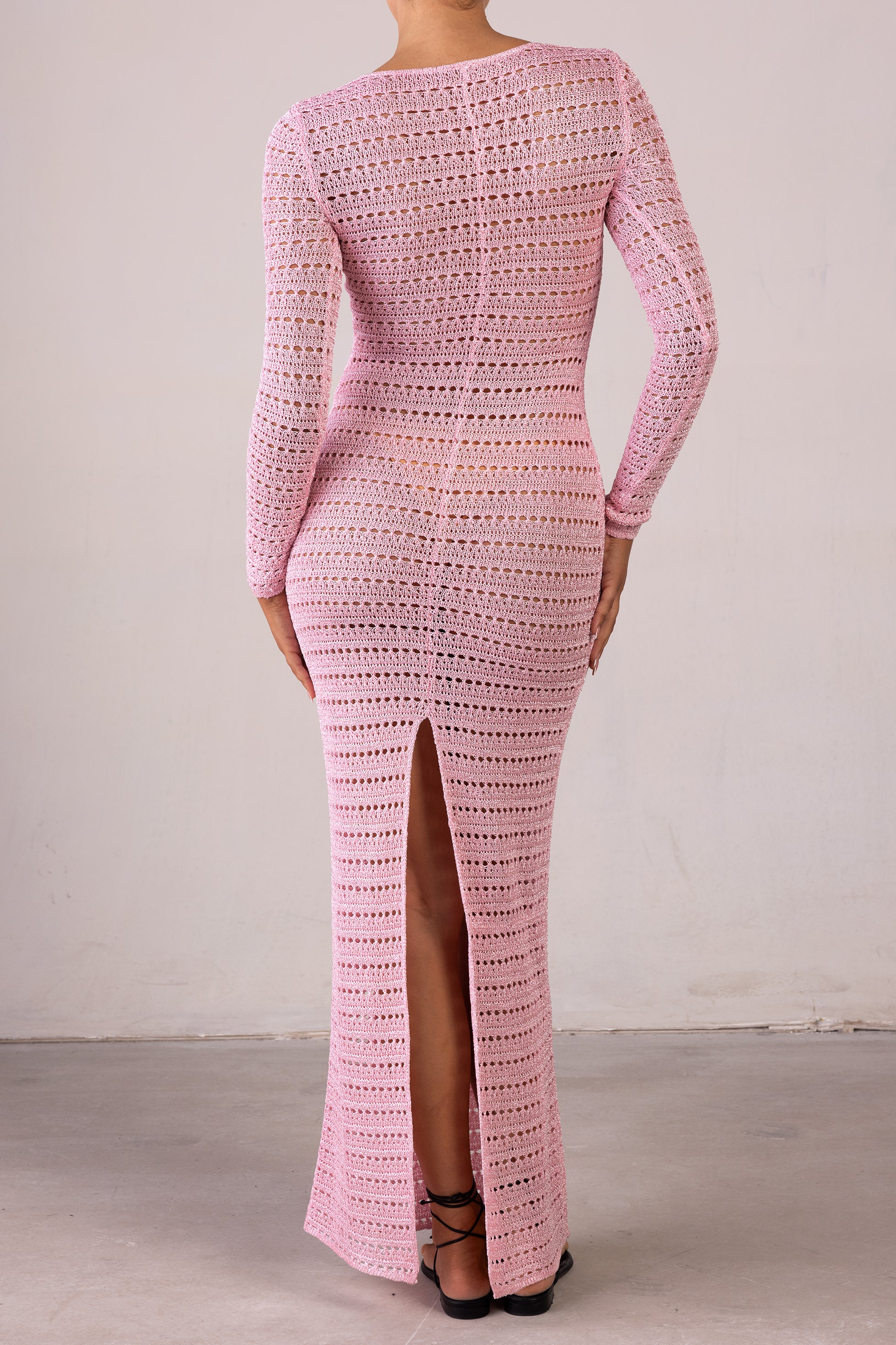 SAME Rosette Crochet Dress | Pink | Women's Dress
