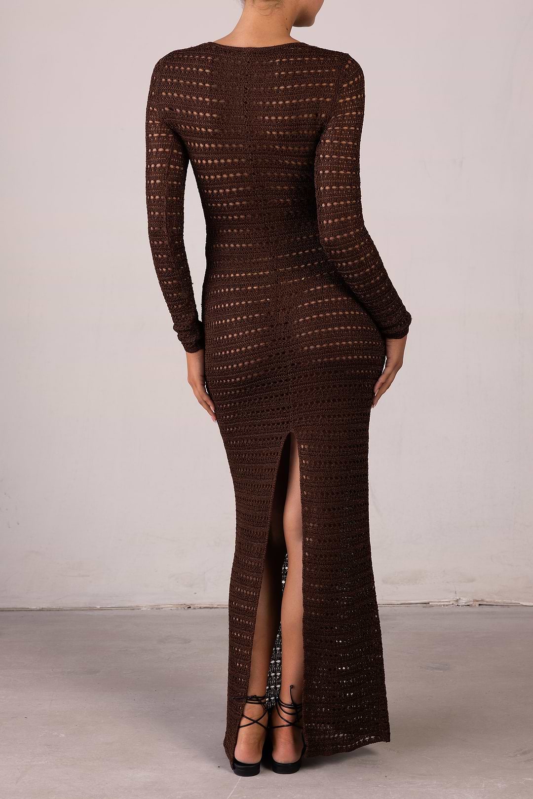 chocolate brown crochet dress SAME Rosette Crochet Dress | Chocolate Brown