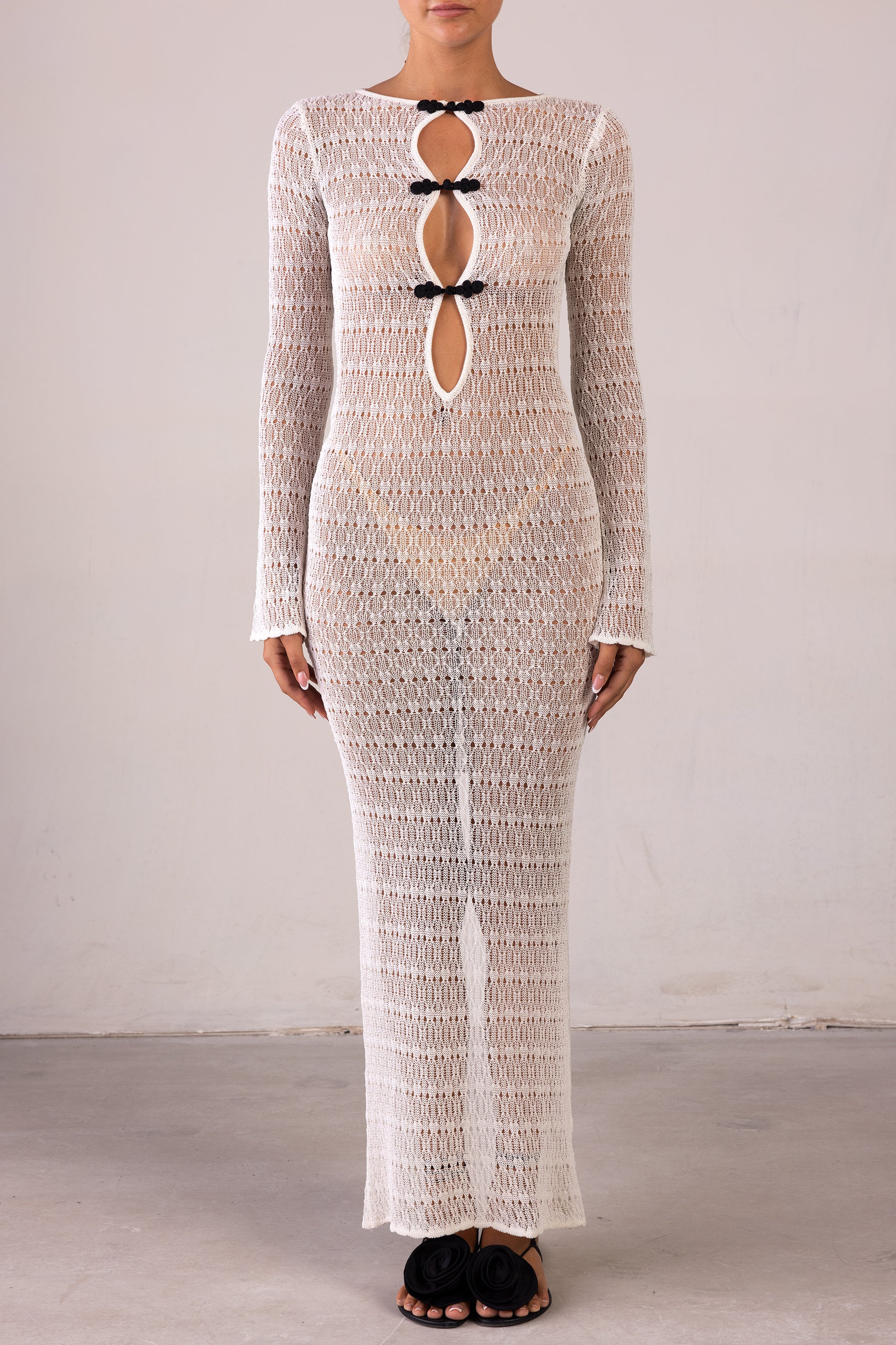 SAME Keyhole Crochet Dress| Cream | Women's Dress