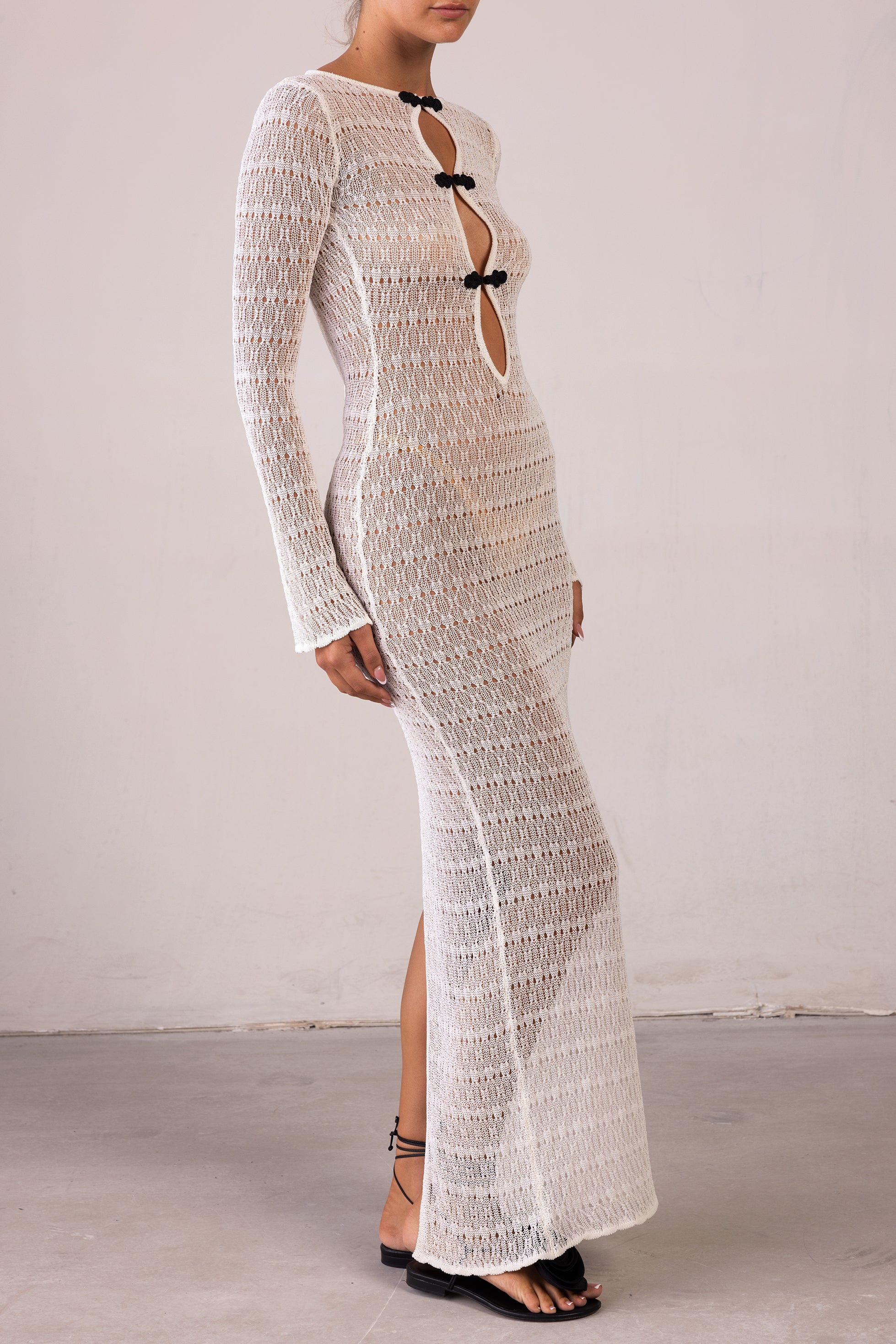 SAME Keyhole Crochet Dress| Cream | Women's Dress