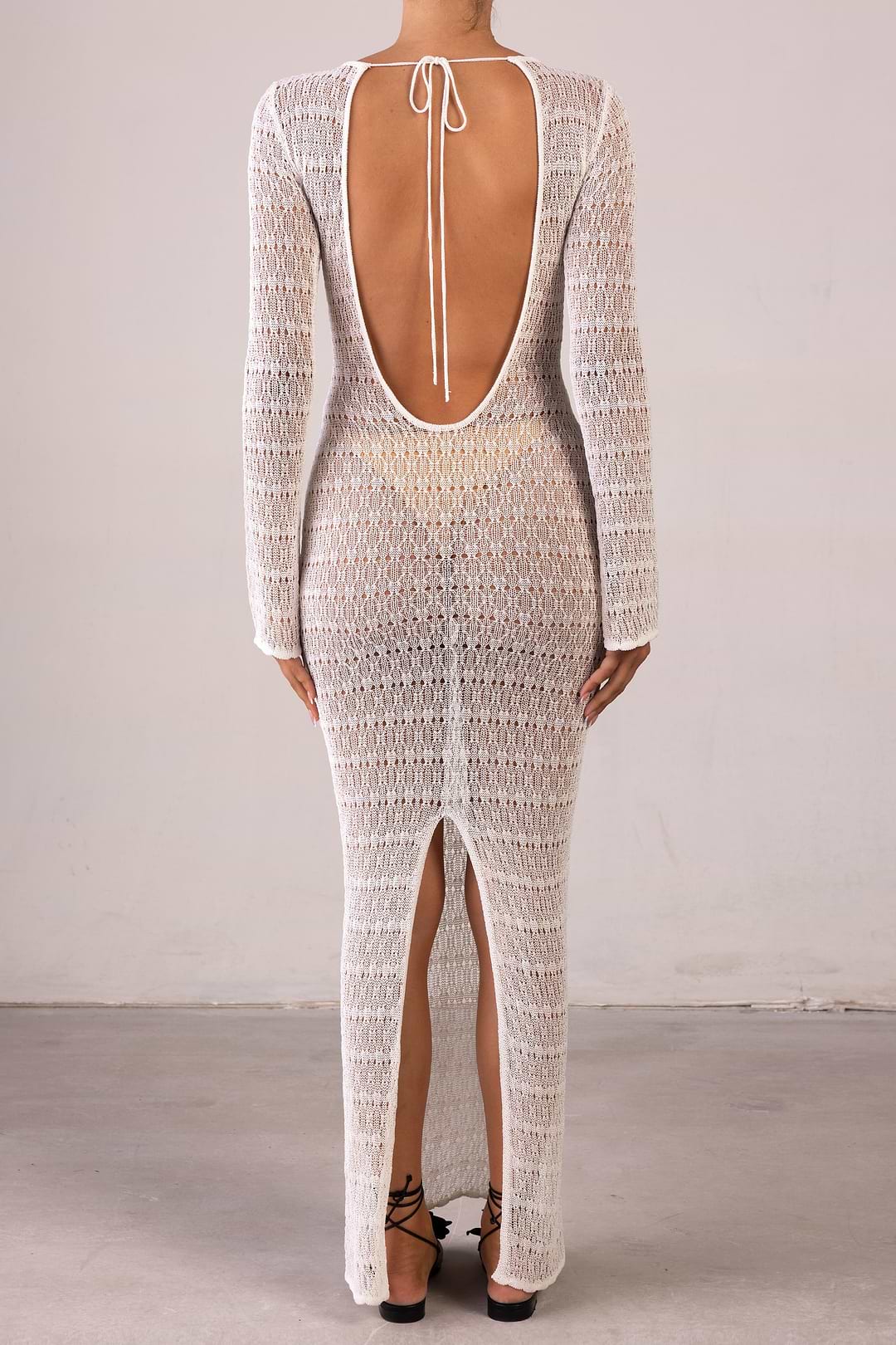 Same Keyhole Crochet Dress| Cream | Women's Dress Xs / Cream/Black Same Keyhole Crochet Dress| Cream | Women's Dress Xs / Cream/Black