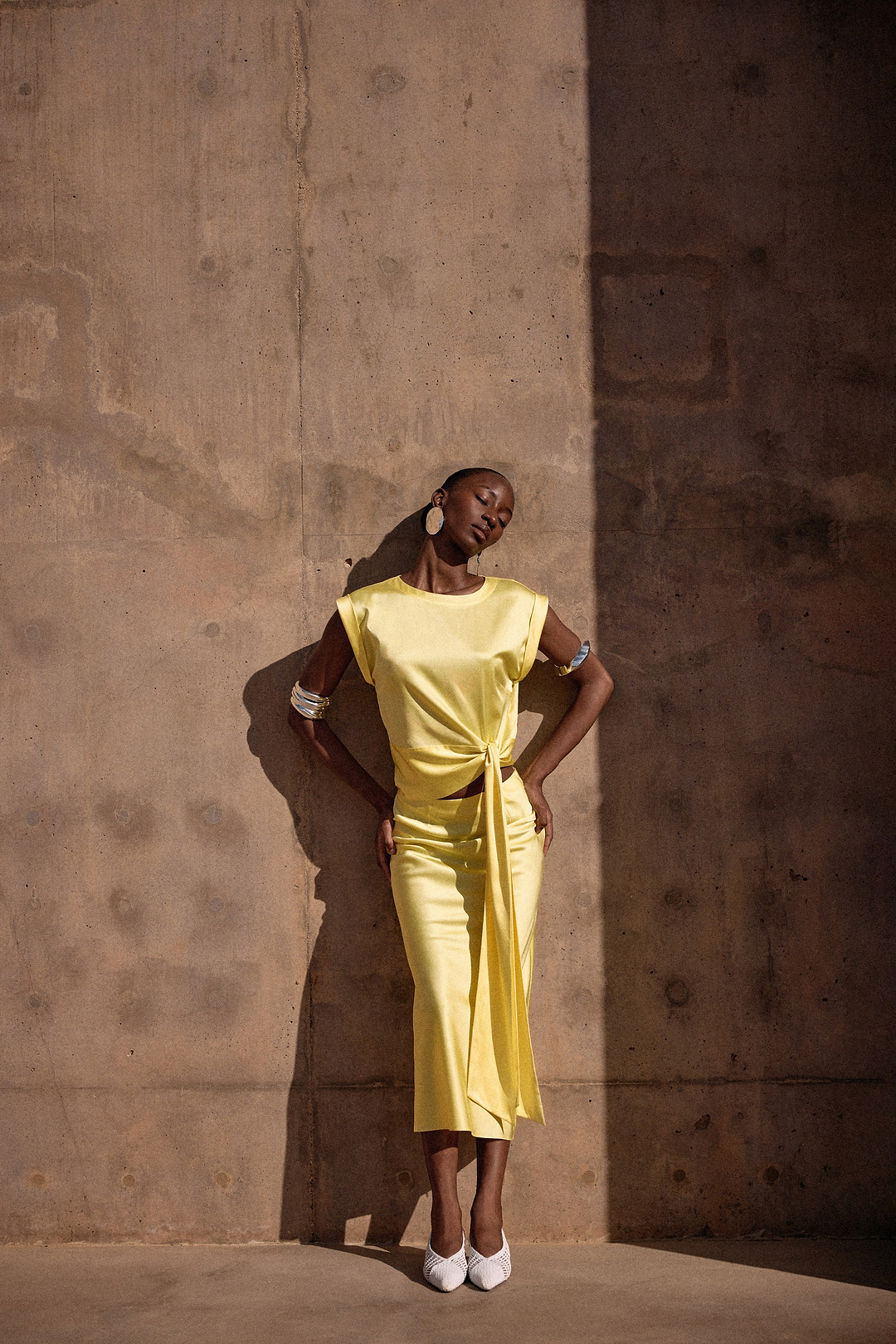 Silk Tie Top (Butter Yellow)