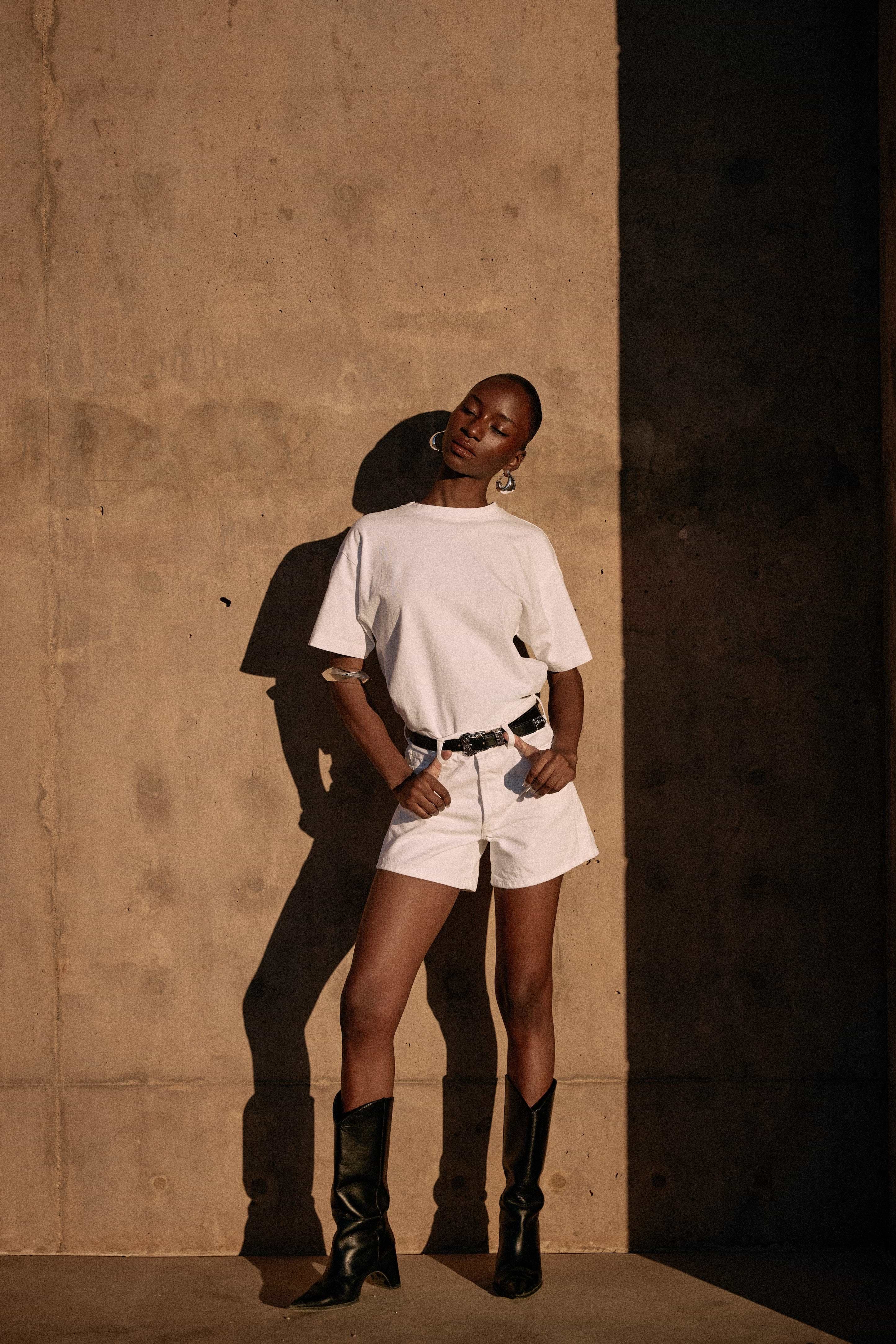 SAME The Perfect Denim Shorts | White | High Rise