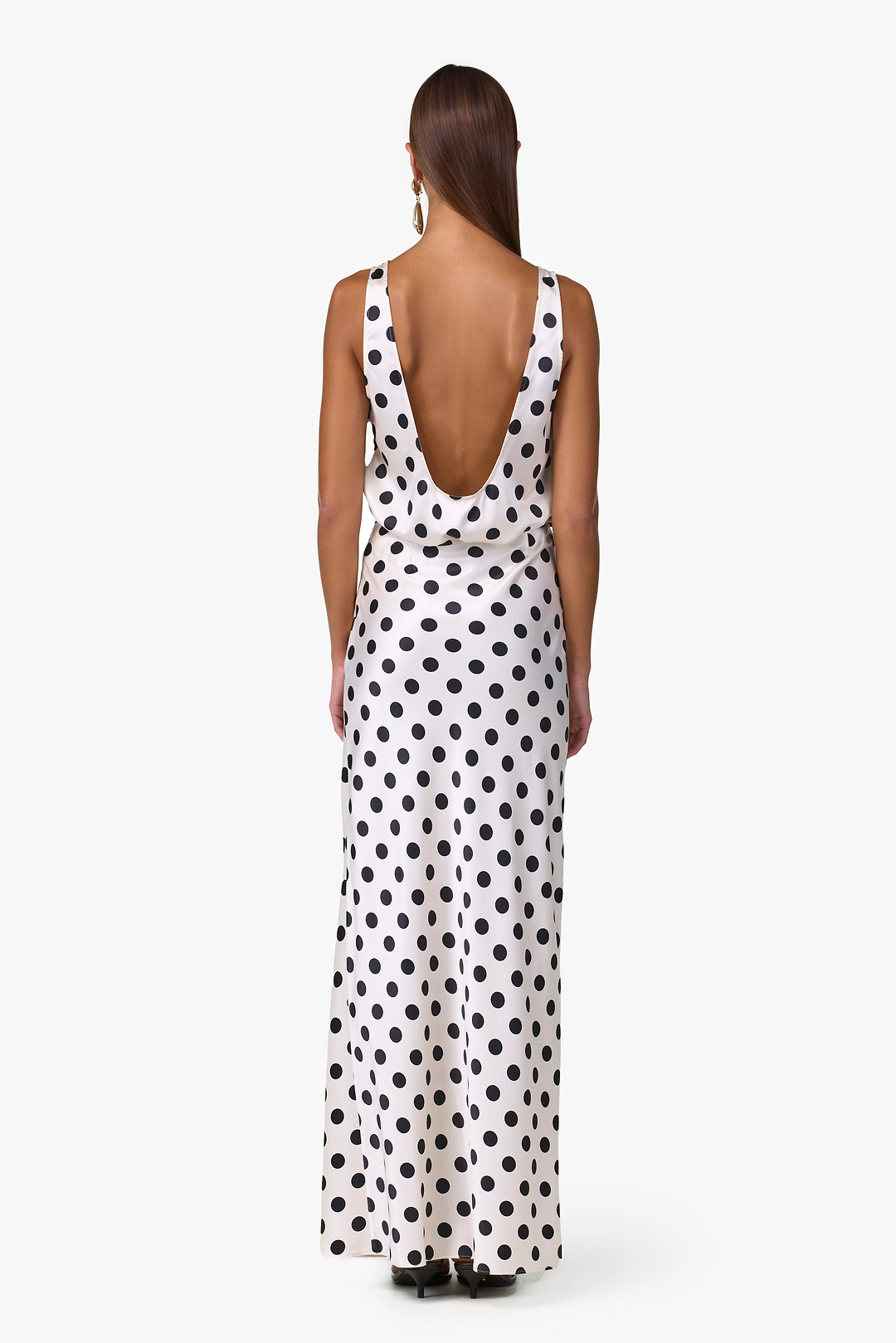 Silk Tank (Cream Polka Dot)