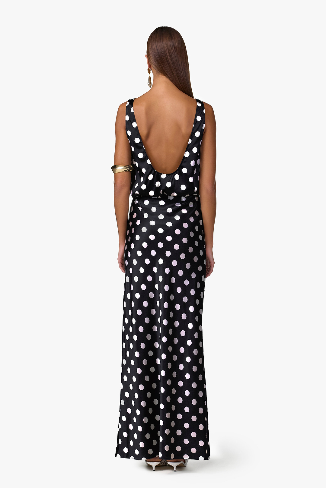 Silk Tank (Black Polka Dot)