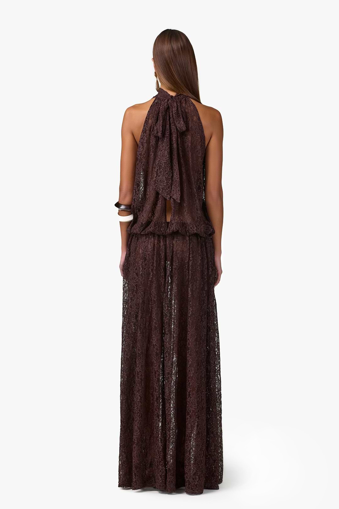 SAME Drop Waist Lace Gown | Chocolate Brown | Women's Gown M/L / Chocolate Brown SAME Drop Waist Lace Gown | Chocolate Brown | Women's Gown M/L / Chocolate Brown