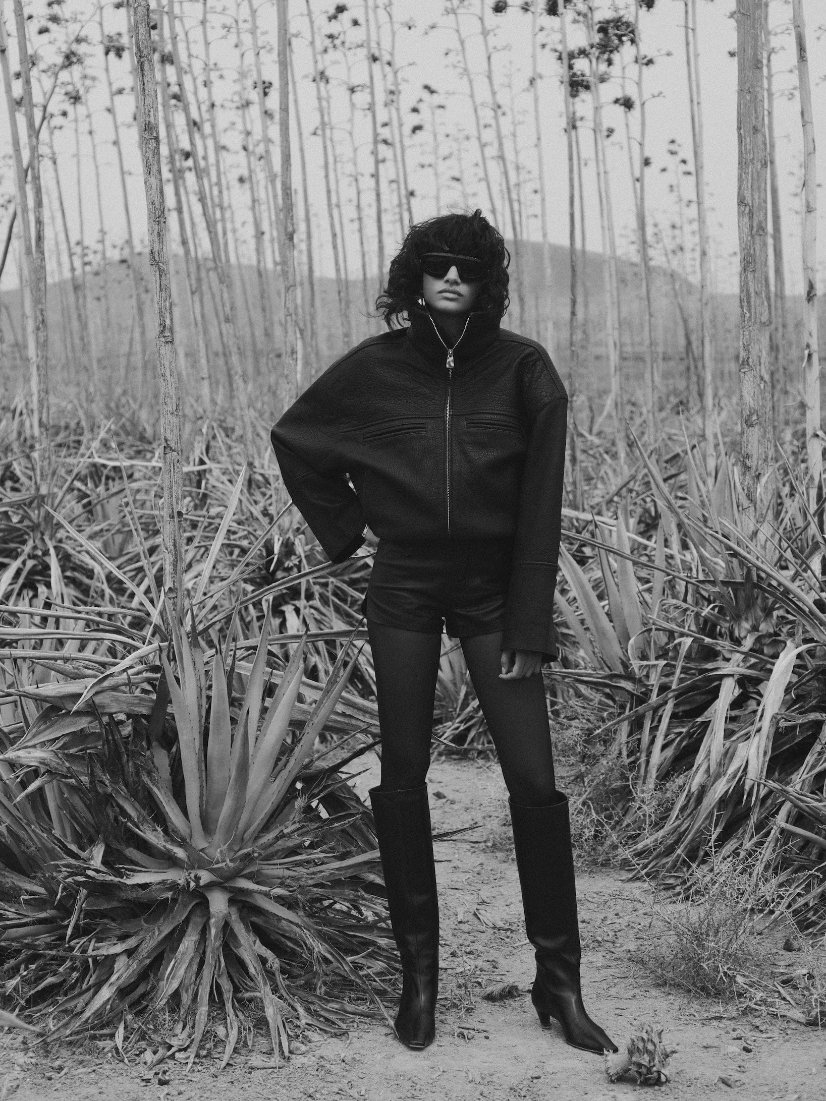 SAME | THE LEATHER BOMBER JACKET | Black | Women's Outerwear
