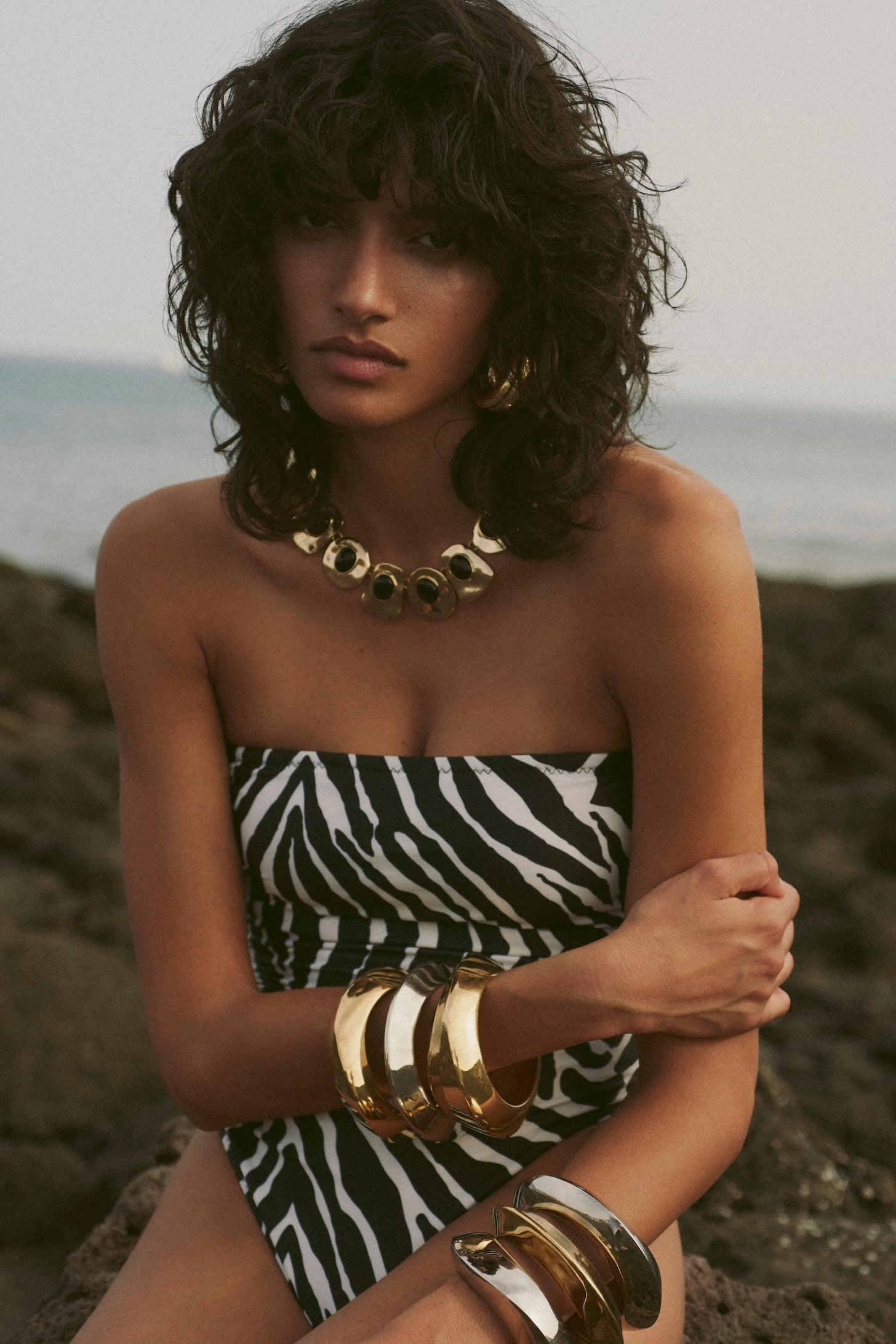 Strapless One Piece (Zebra)