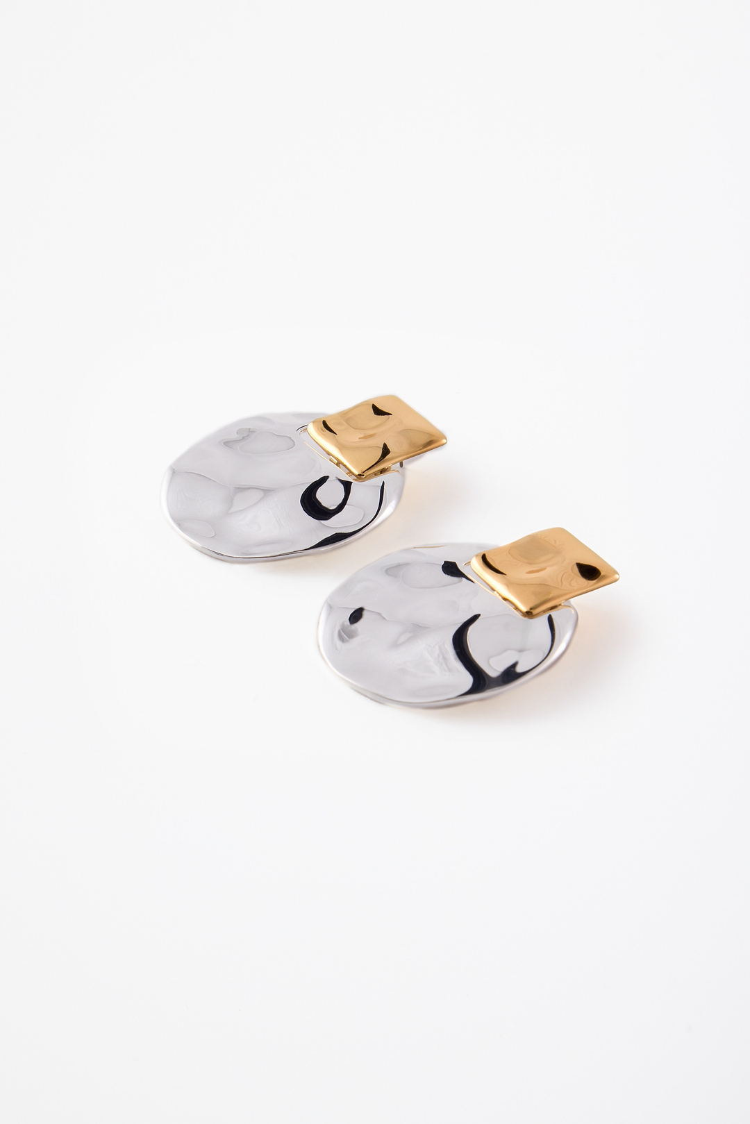 Hammer Two Tone Earring (Silver/Gold)