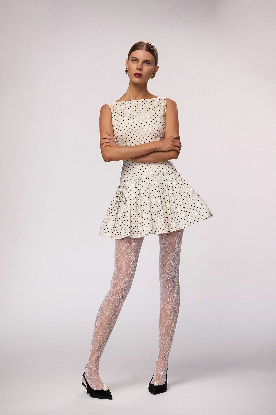 SAME Poplin Mini Dress | Cream Polka Dot | Women's Dress XS / Cream Black Polka Dot SAME Poplin Mini Dress | Cream Polka Dot | Women's Dress XS / Cream Black Polka Dot