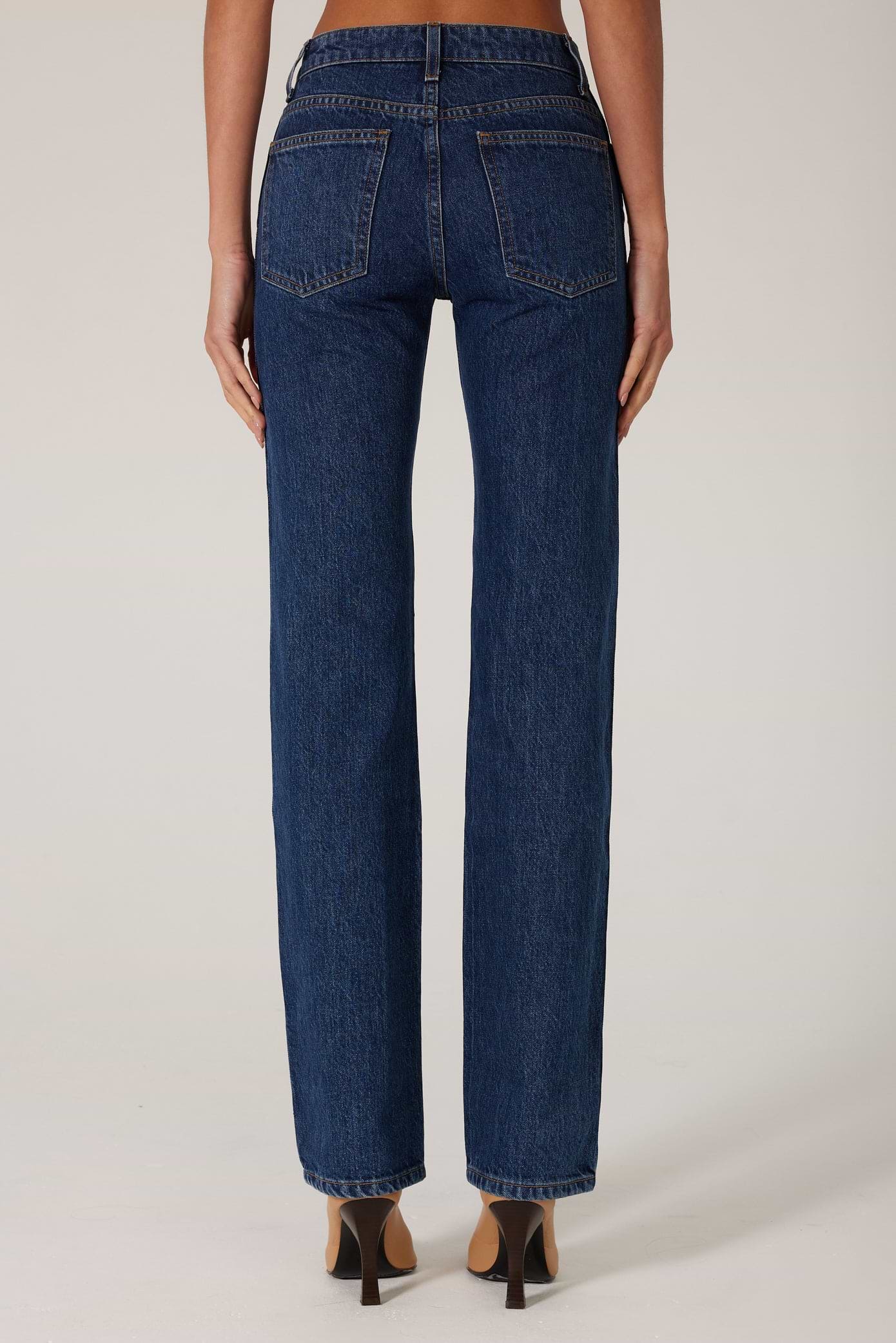 SAME The Perfect Jean | Vintage Dark | Straight Leg Mid Rise