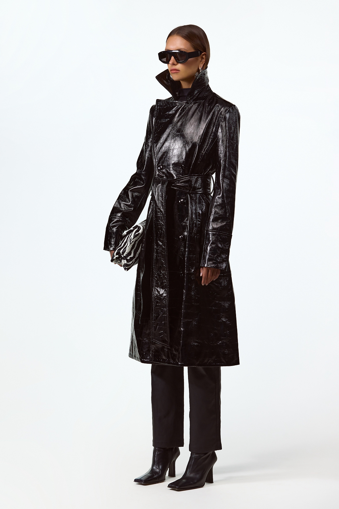 The Leather Trench (Black)