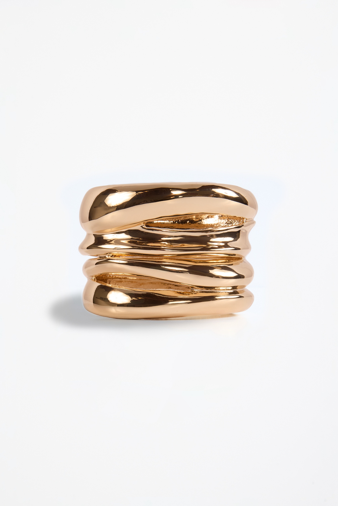 Layered Tower Bangle (Gold)