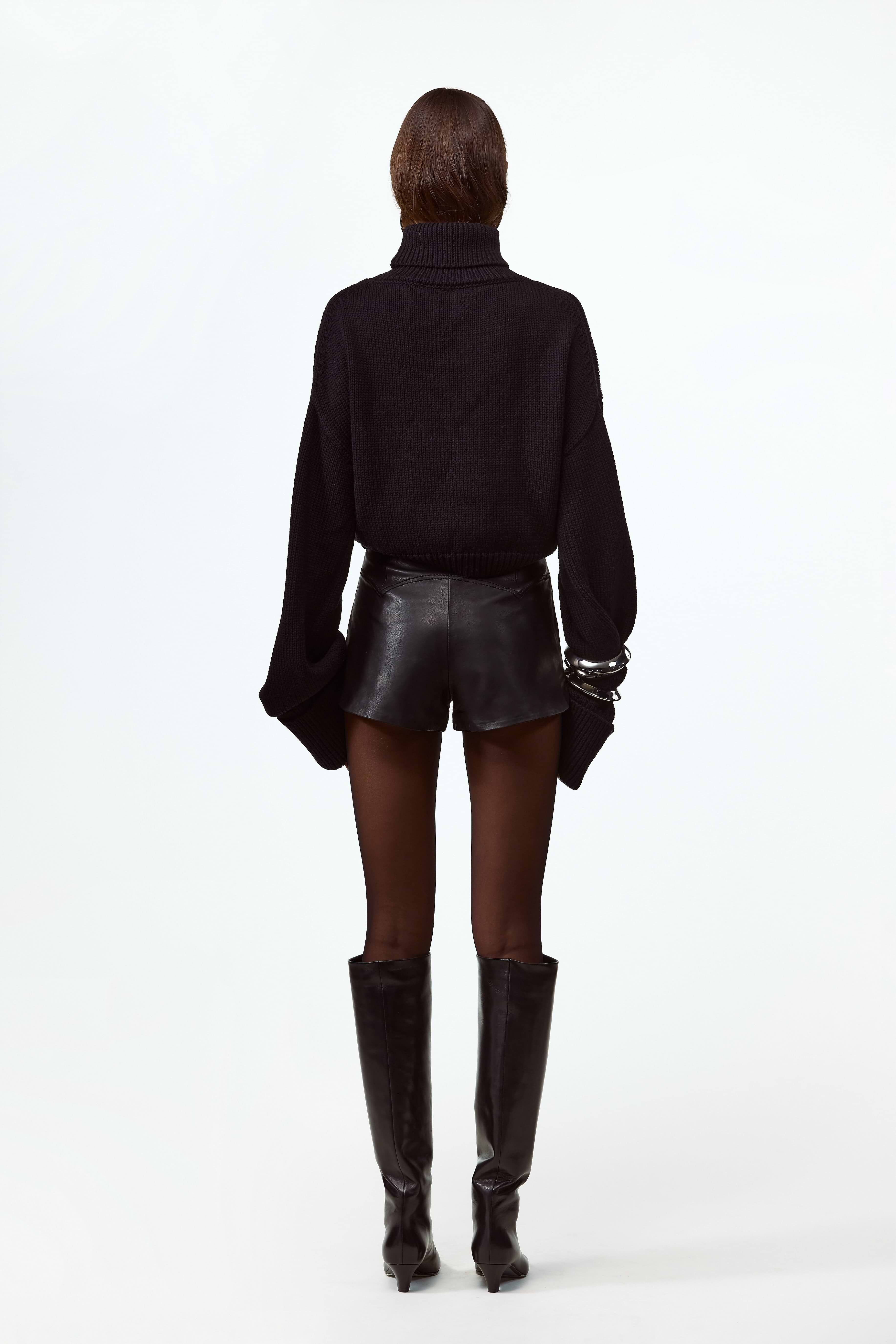 SAME | THE LEATHER HOT SHORT | Black | Women's Shorts