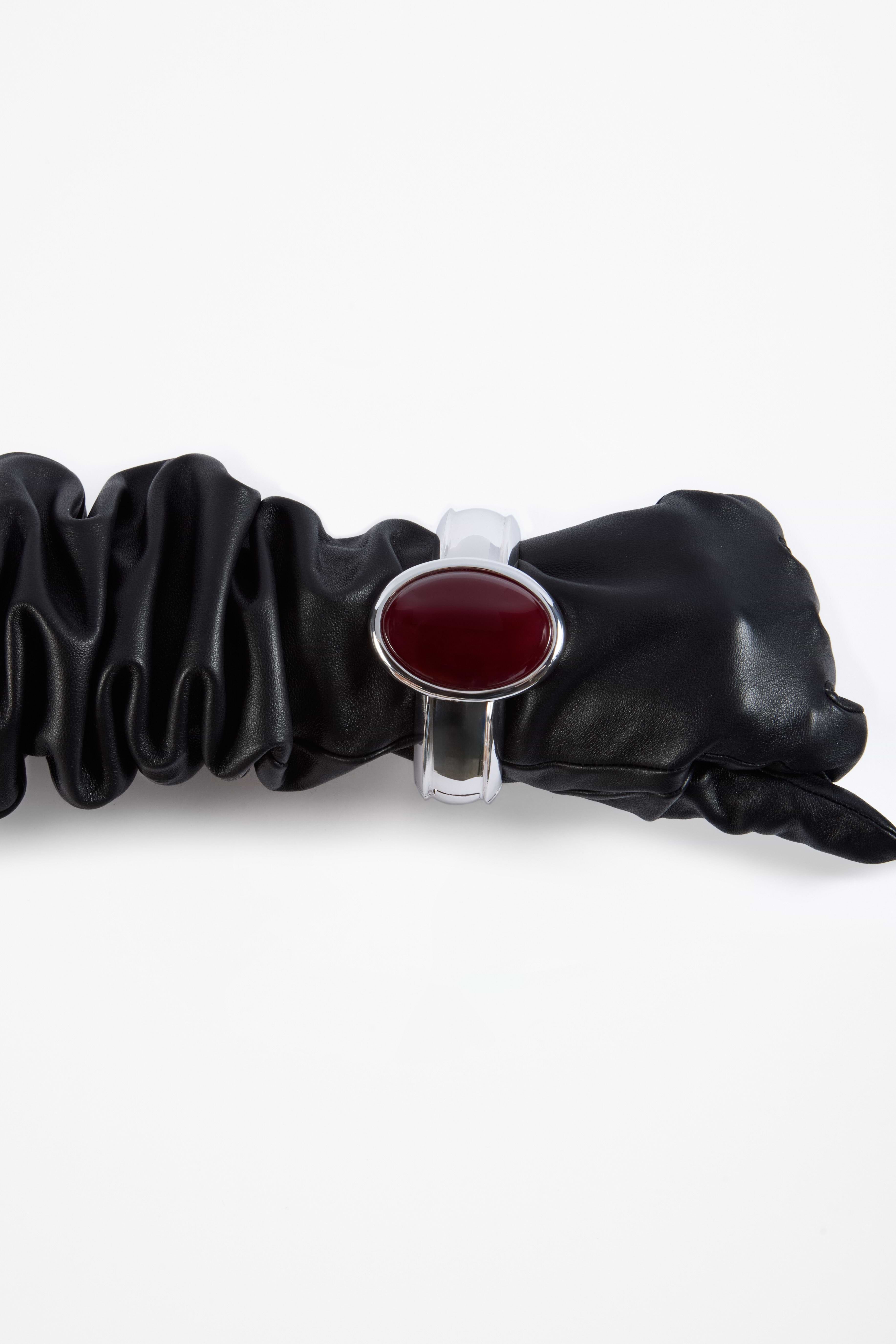 SAME | Stone Cuff | Silver/Oxblood | Women's Bracelet