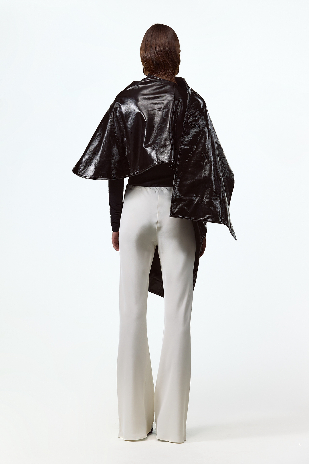 Leather Wrap Cape (Black)