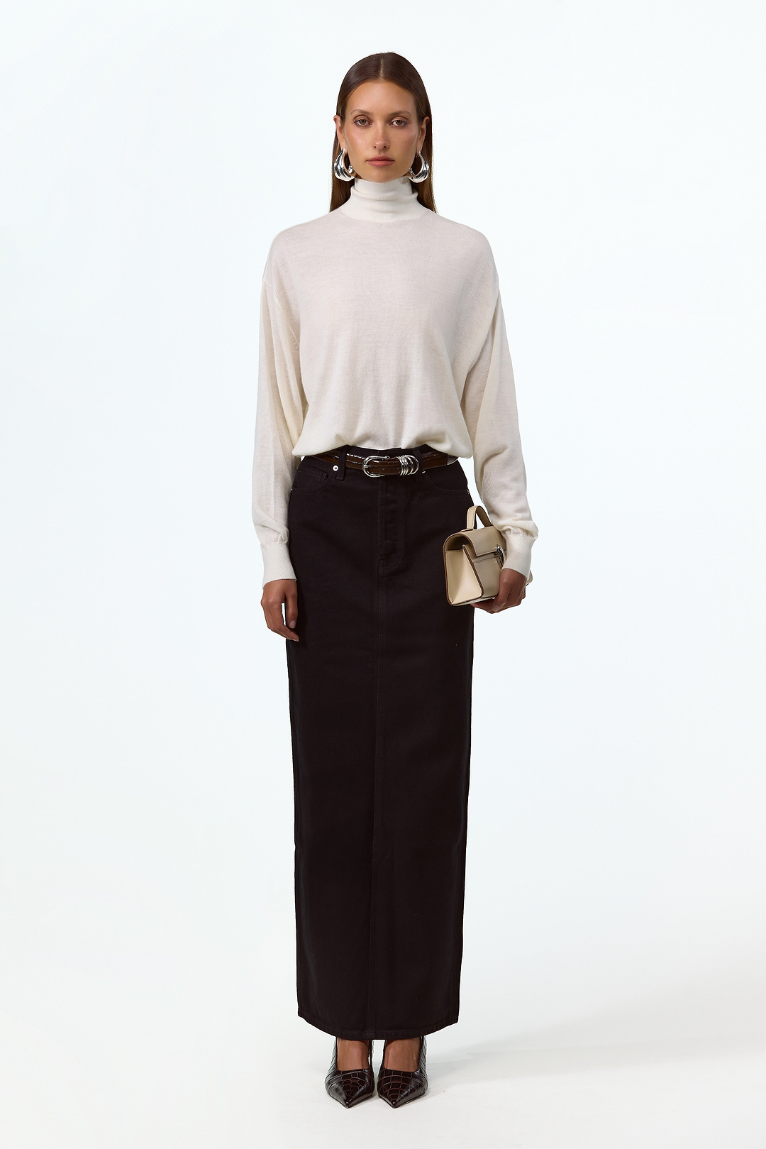 Relaxed Cashmere Turtleneck (Cream)