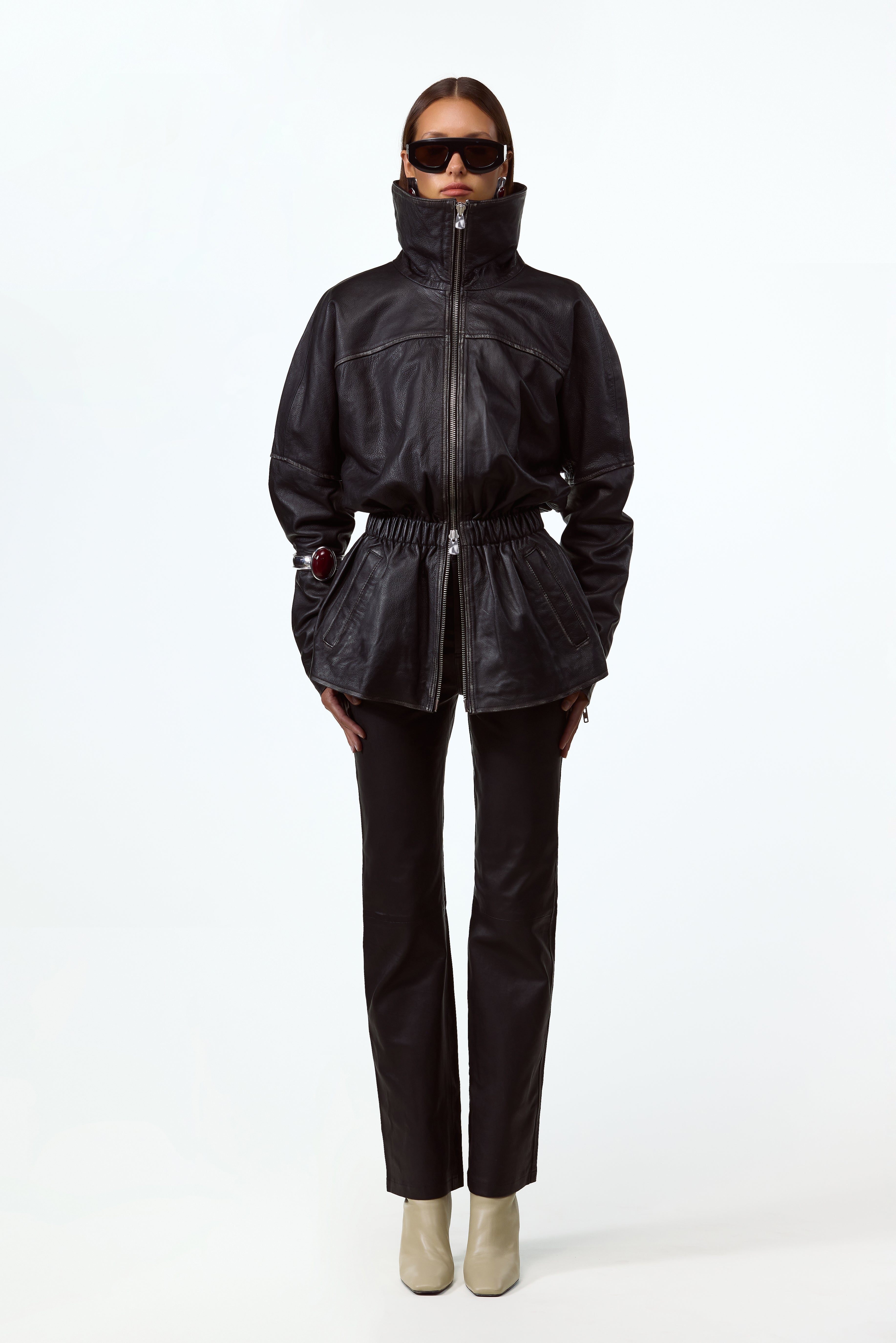 SAME | THE LEATHER PARKA | Black | Women's Outerwear