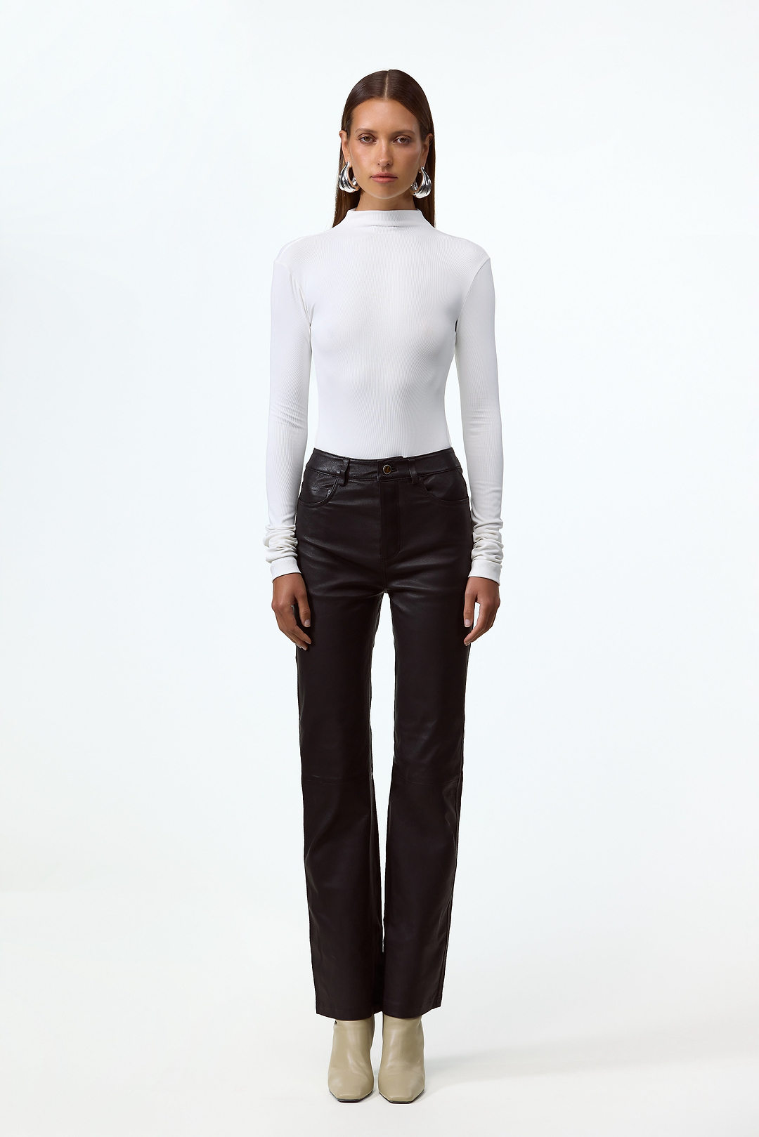 Long Sleeve Bodysuit (White)