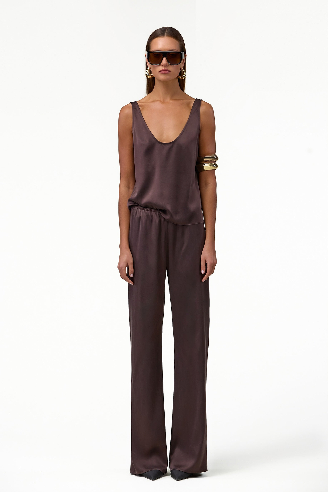 Silk Pant (Chocolate Brown)