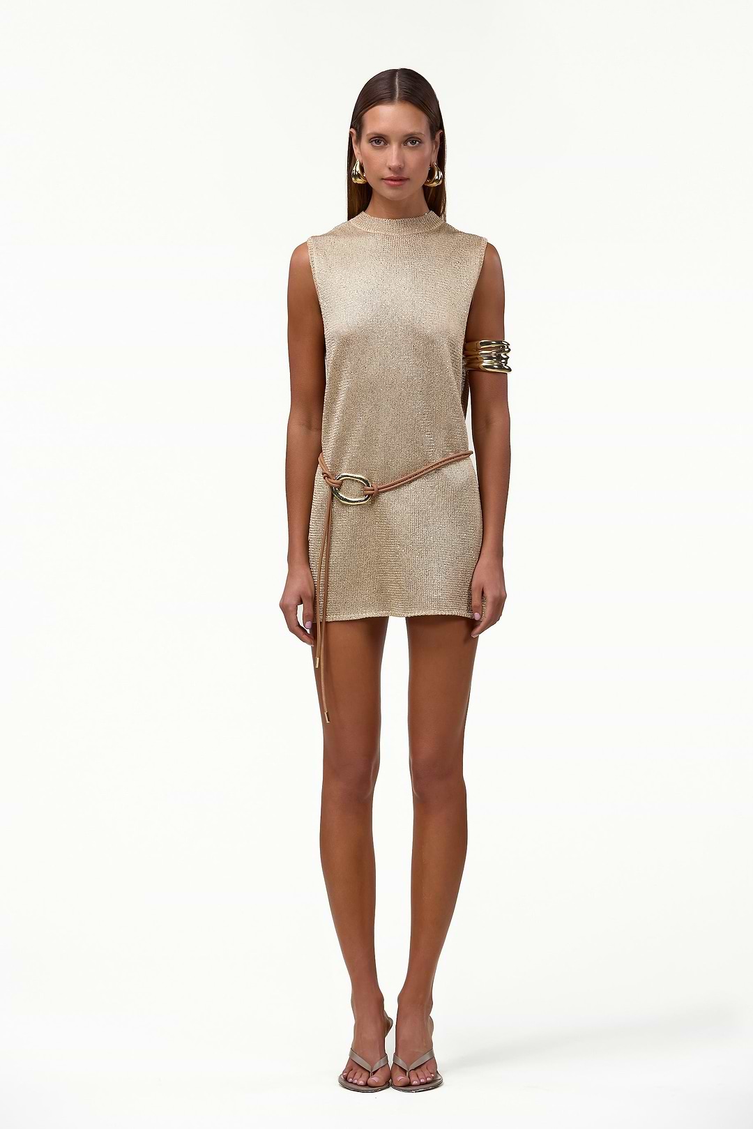 light gold mini dress AW Martina Light Gold Dresses
