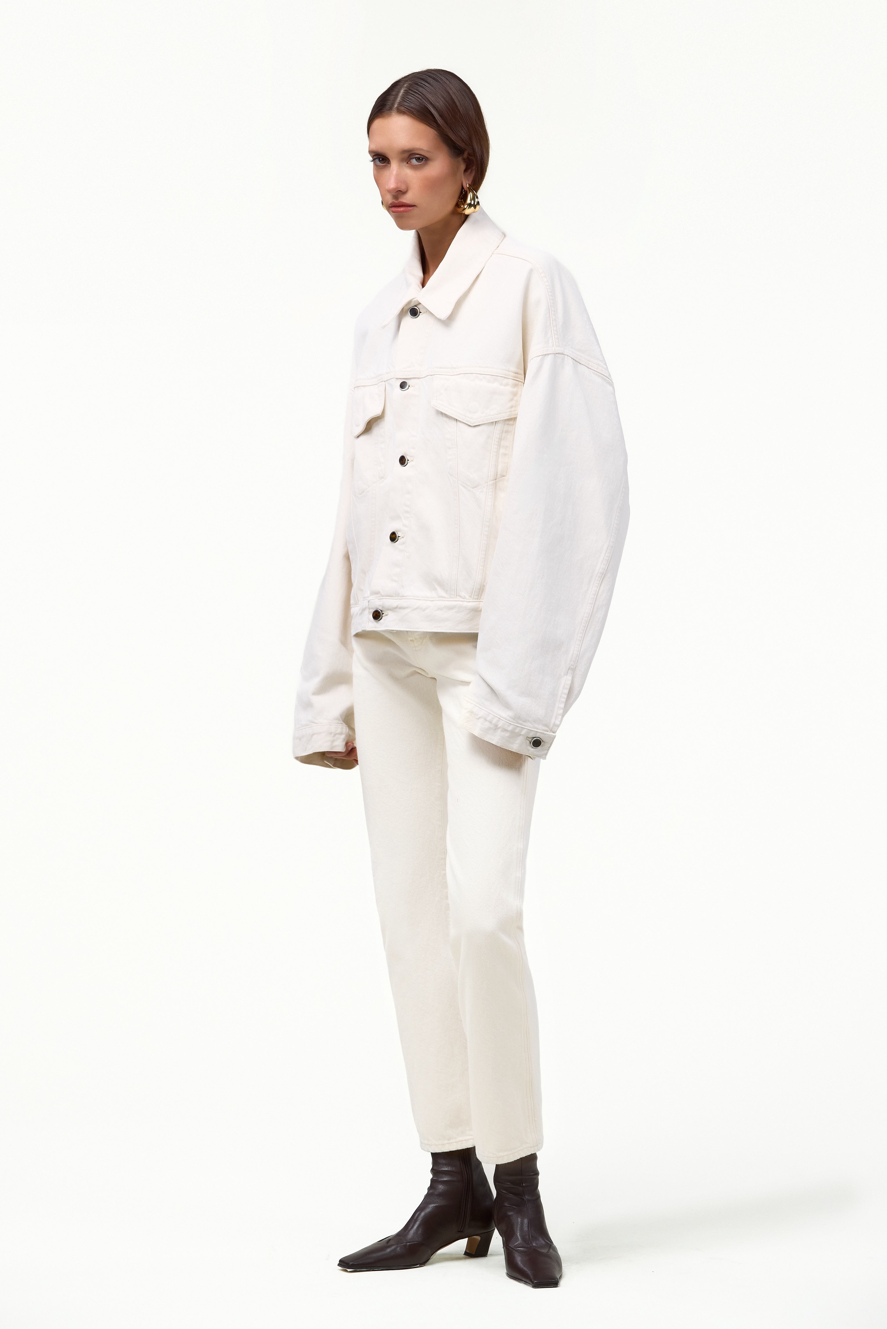 ジャケット・アウター   white denim jacket SAME The Perfect Denim Jacket | Off White | Oversized
