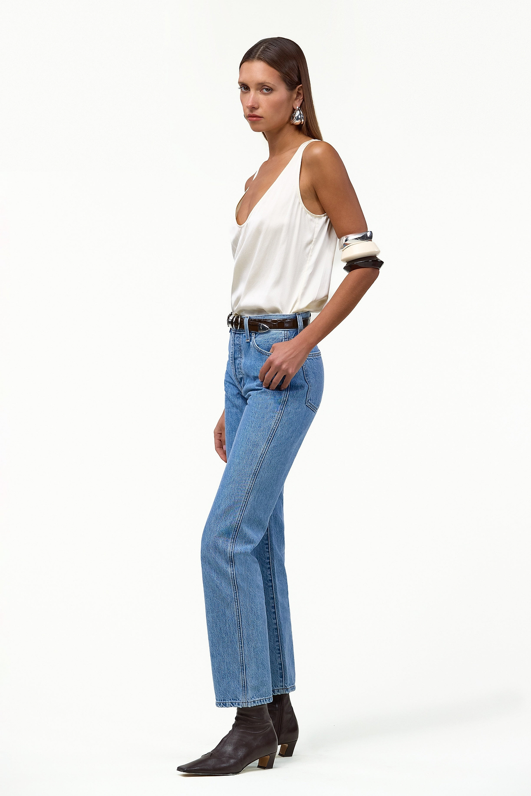 The Straight Ankle Jean (Classic Blue)