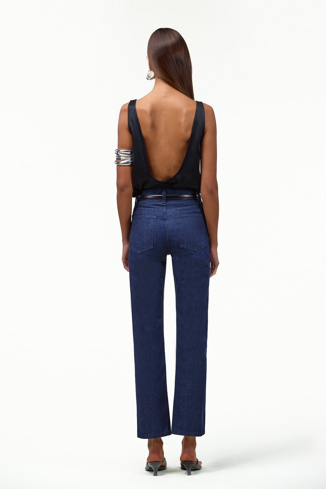 The Straight Ankle Jean (Dark Indigo)