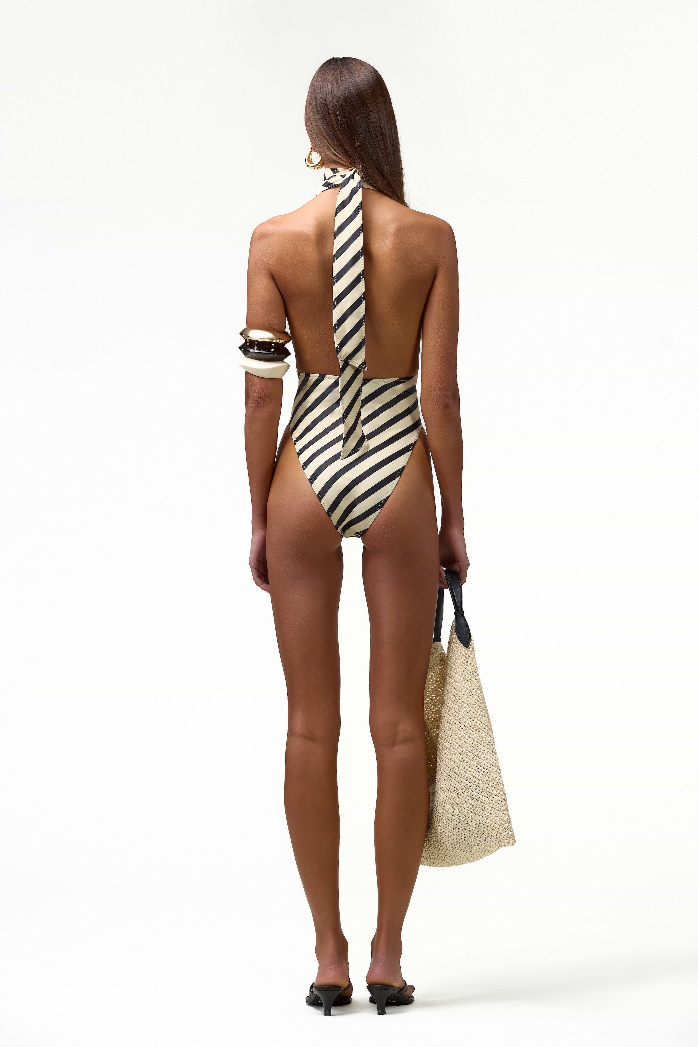 SAME V One Piece | Diagonal Stripe | Women's One Piece Swimwear