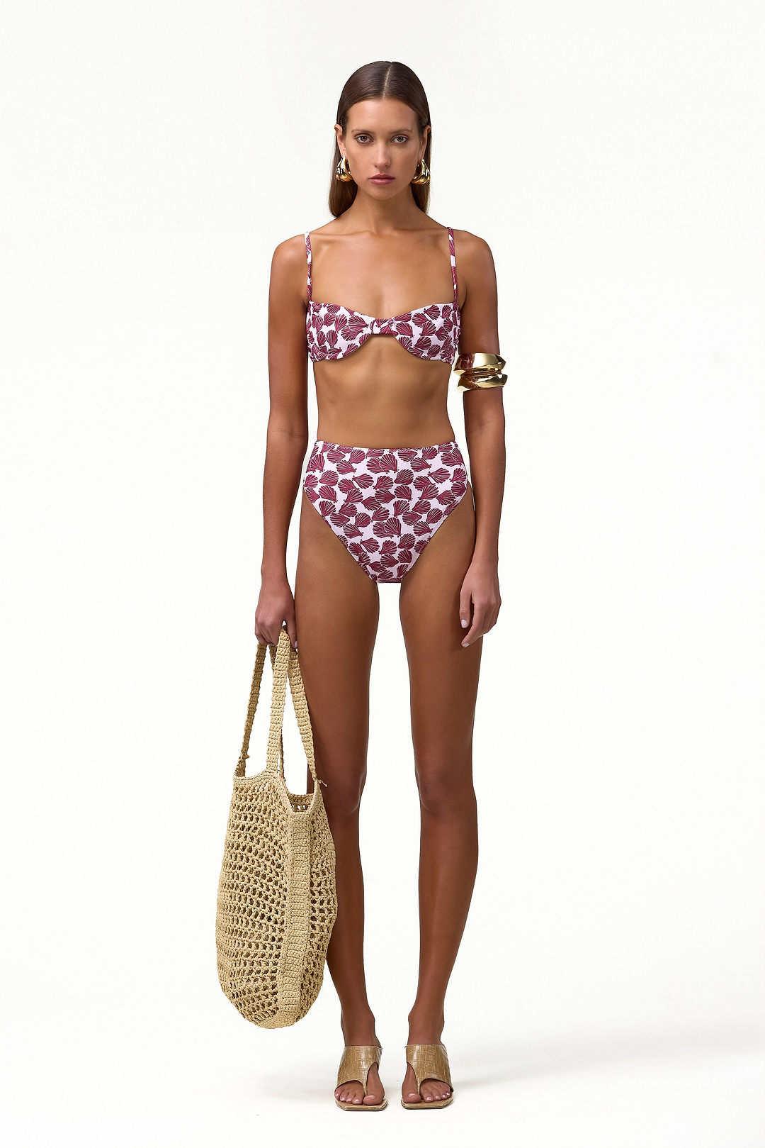 Bra Top (Palm Beach Shell Pink/Oxblood)