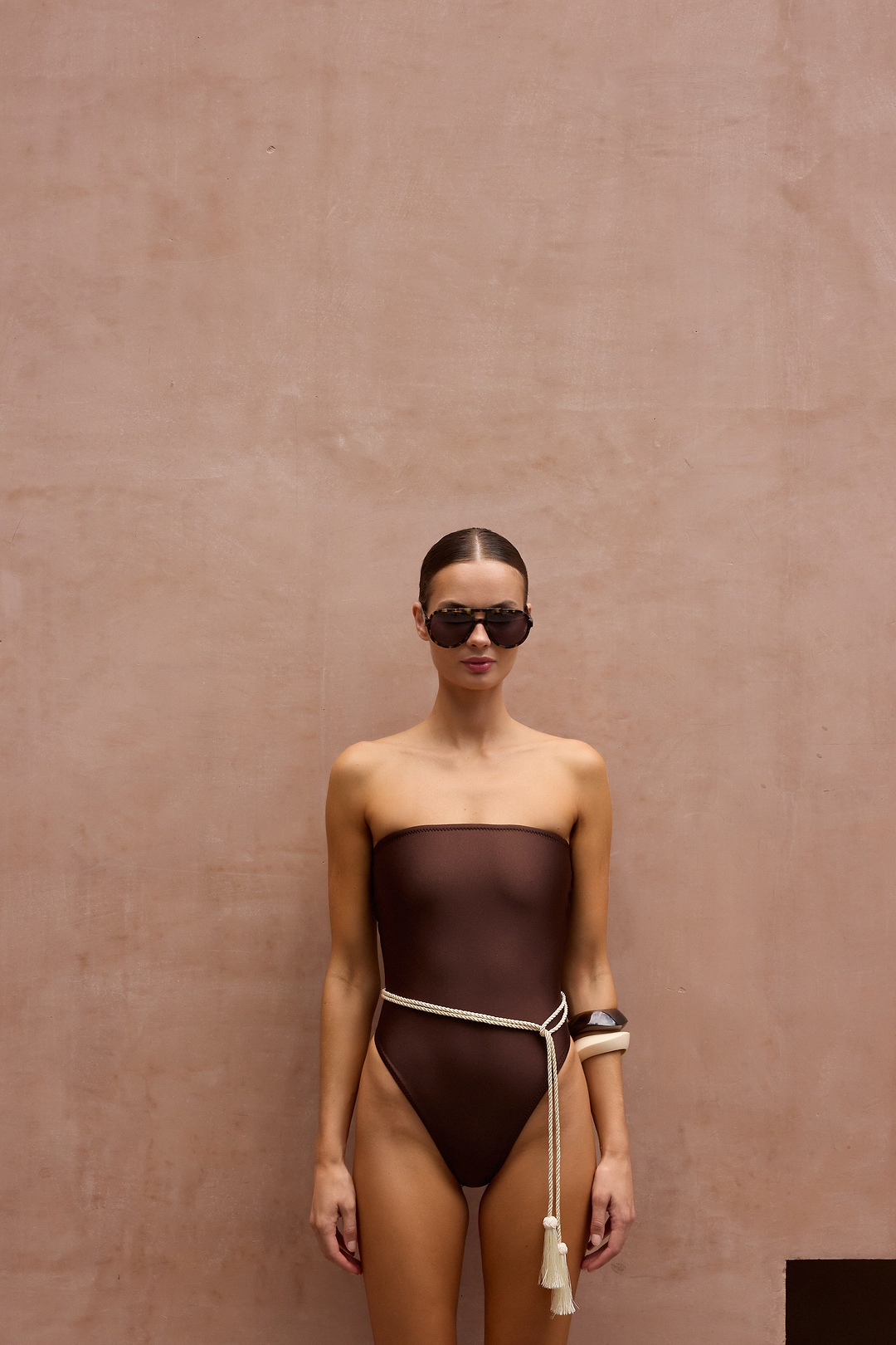 Strapless One Piece (Chocolate Brown)