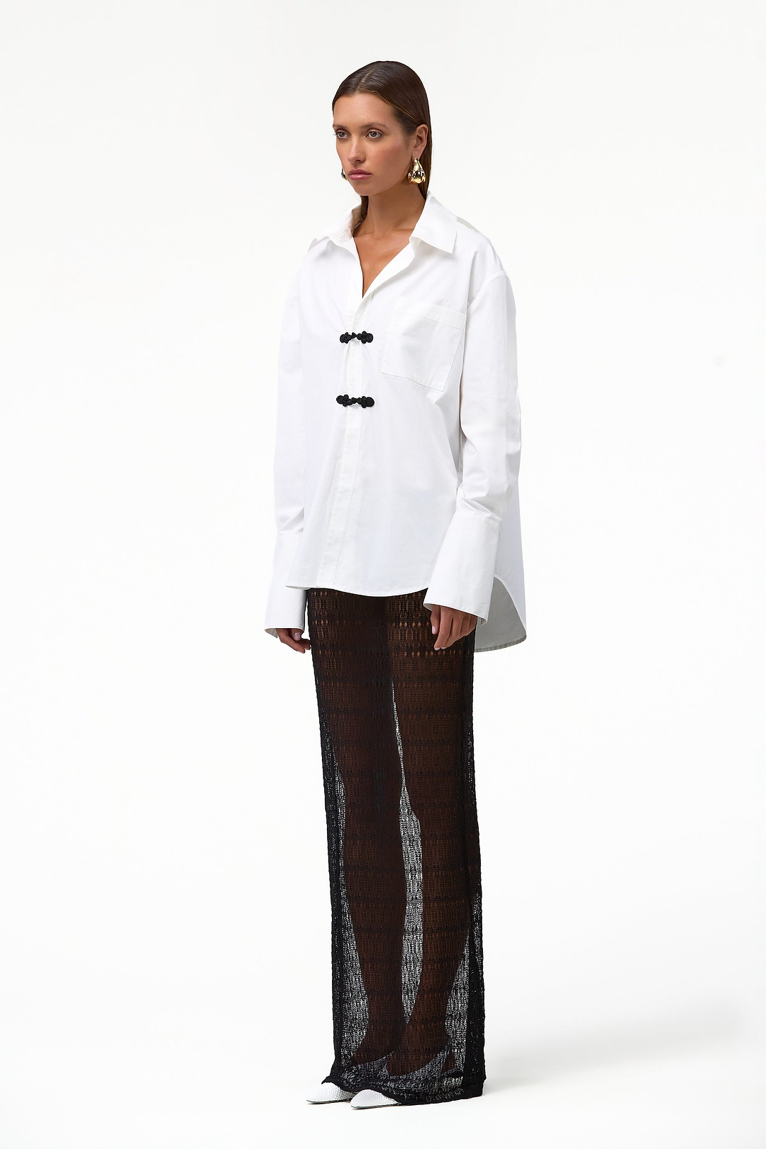 Oversized Poplin Shirt (White)