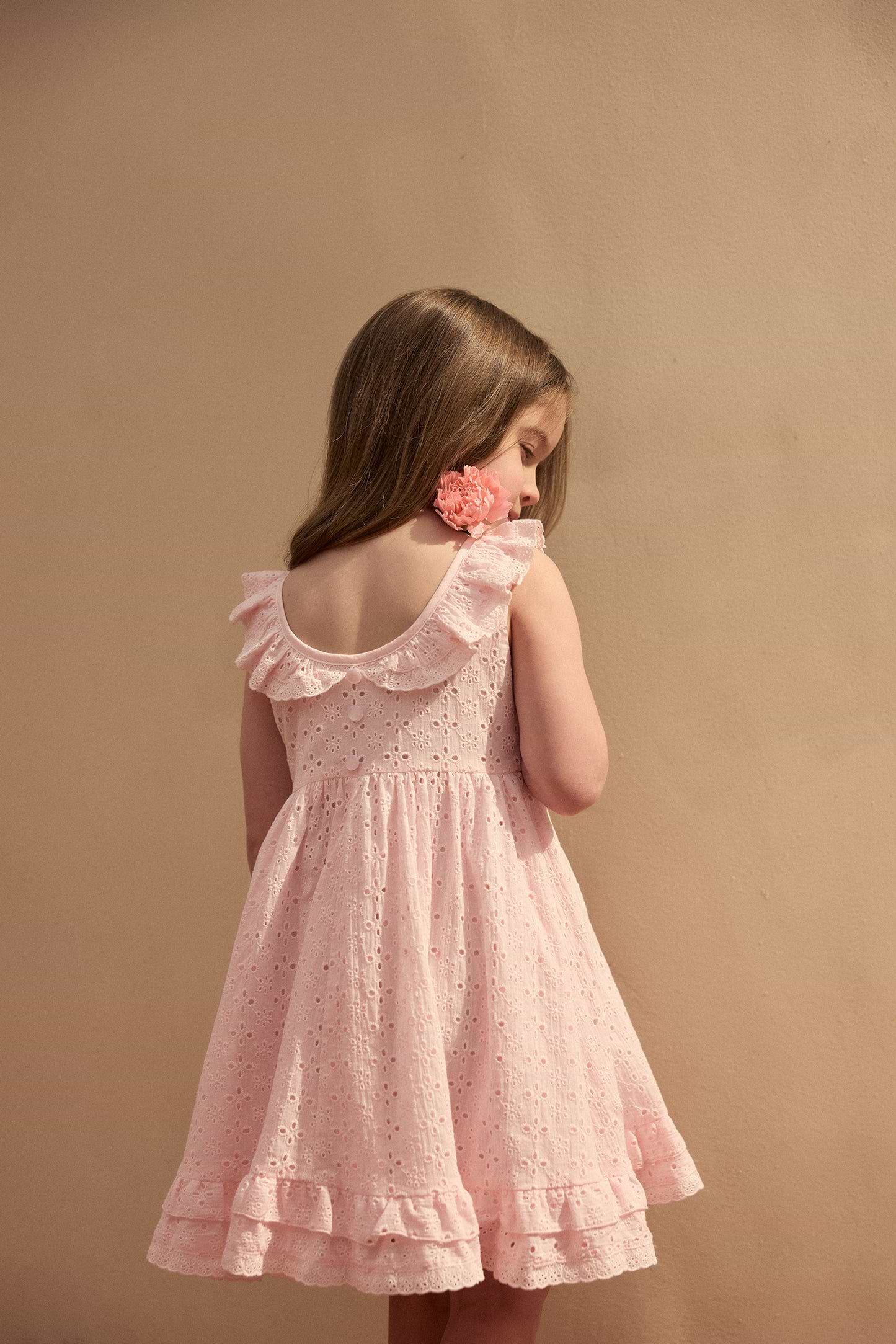 SAMESIES Eyelet Dress | Baby Pink | Kid's Clothing 7-8 / Baby Pink SAMESIES Eyelet Dress | Baby Pink | Kid's Clothing 7-8 / Baby Pink
