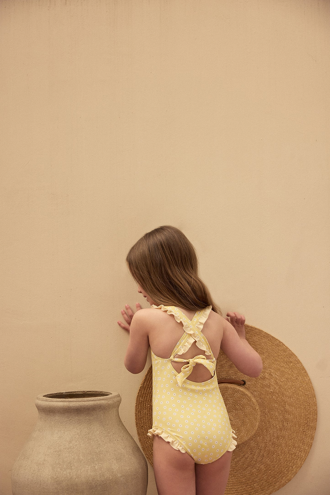 ruffle one piece (yellow daisy)