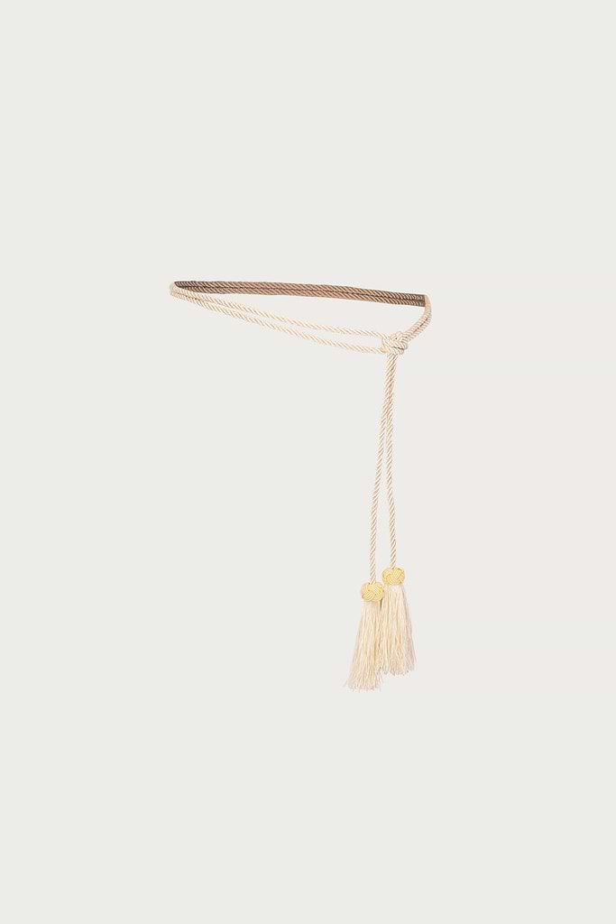 Tassel Rope Belt (Cream) by SAME LOS ANGELES