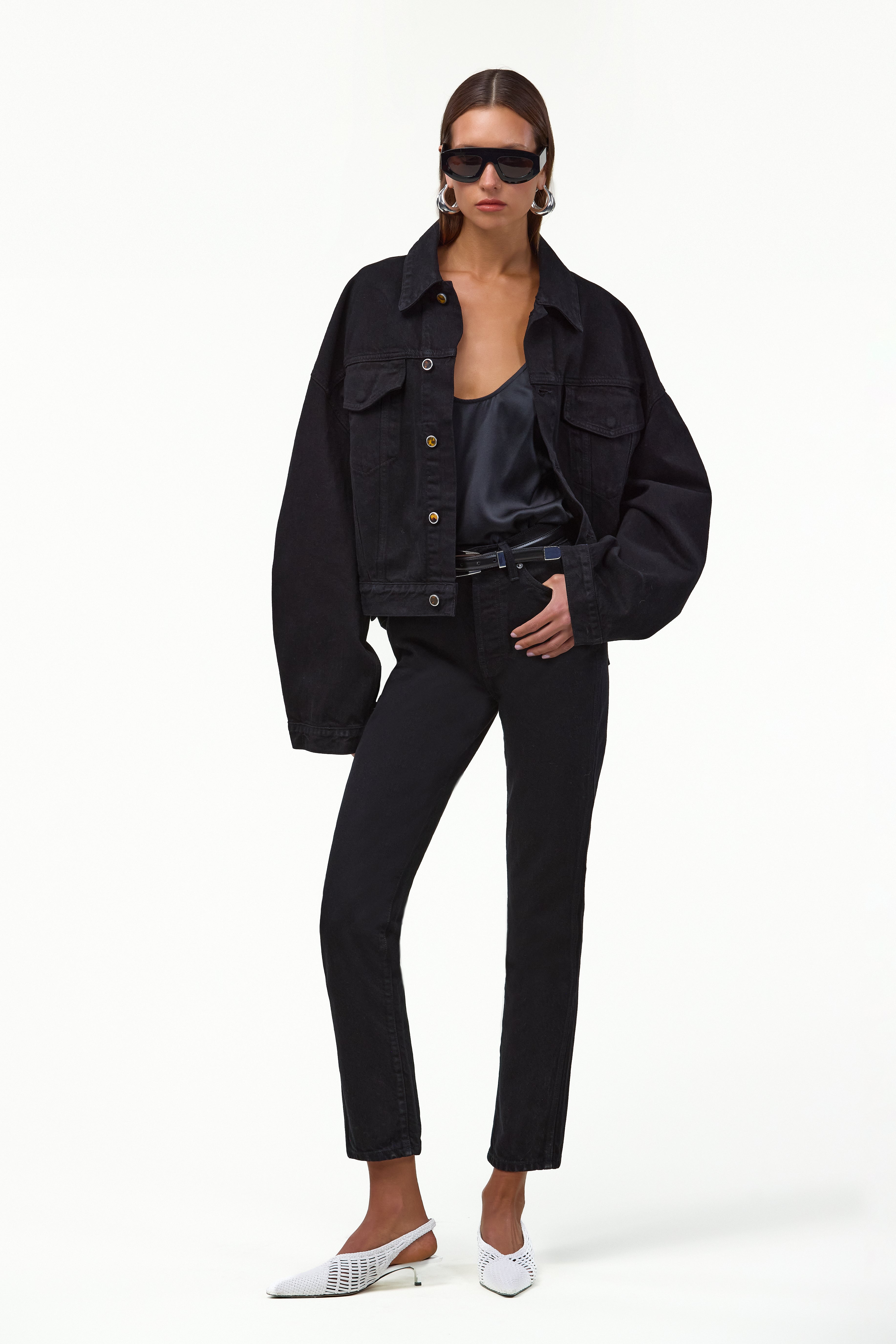 SAME The Perfect Denim Jacket | Black | Oversized