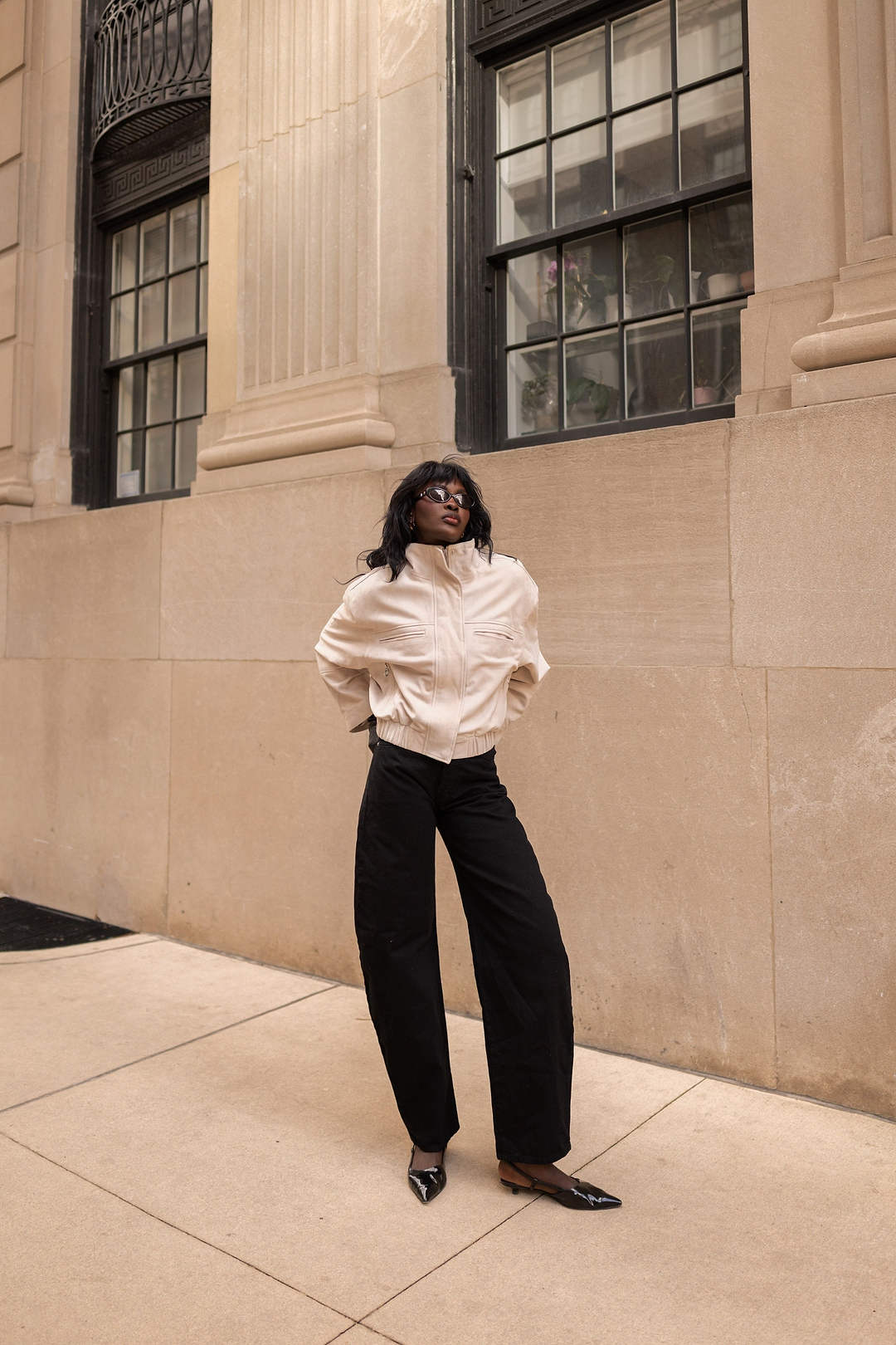 The Suede Bomber Jacket (Taupe)