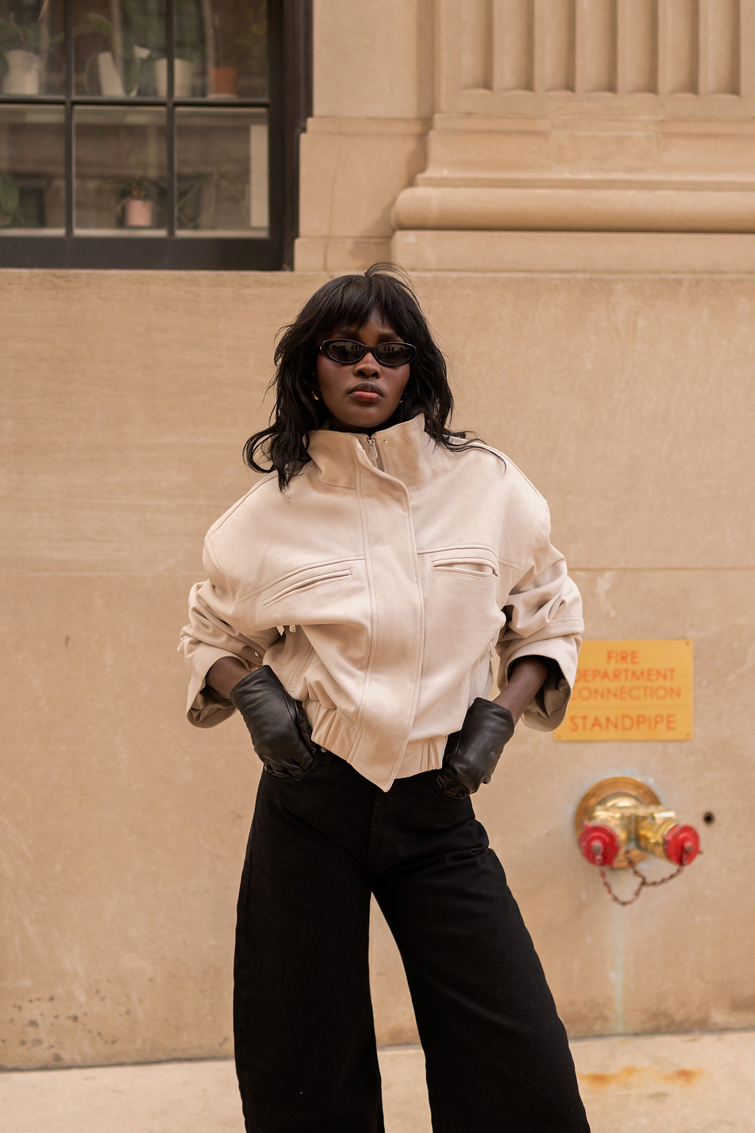 The Suede Bomber Jacket (Taupe)