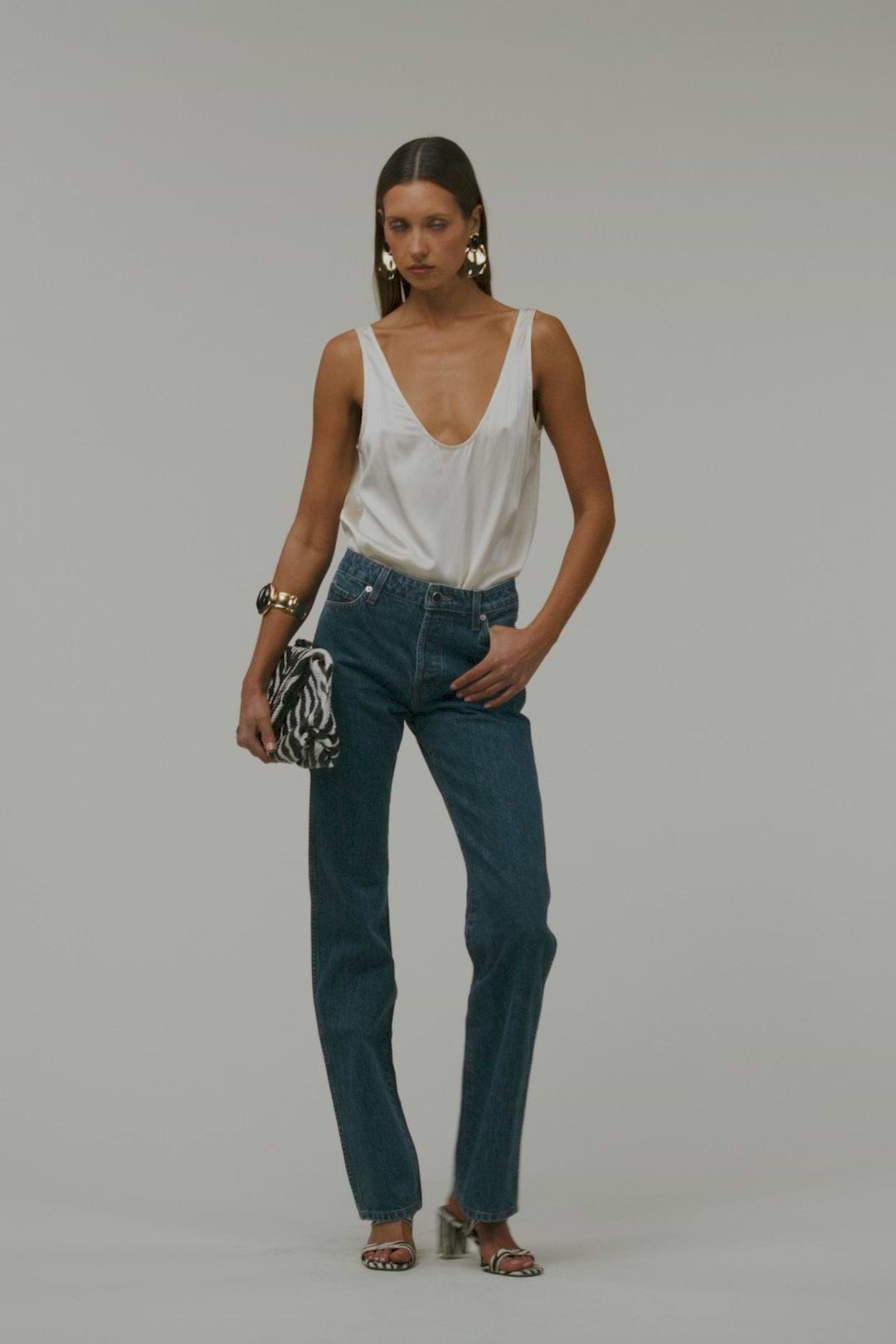 SAME The Perfect Jean | Vintage Dark | Straight Leg Mid Rise