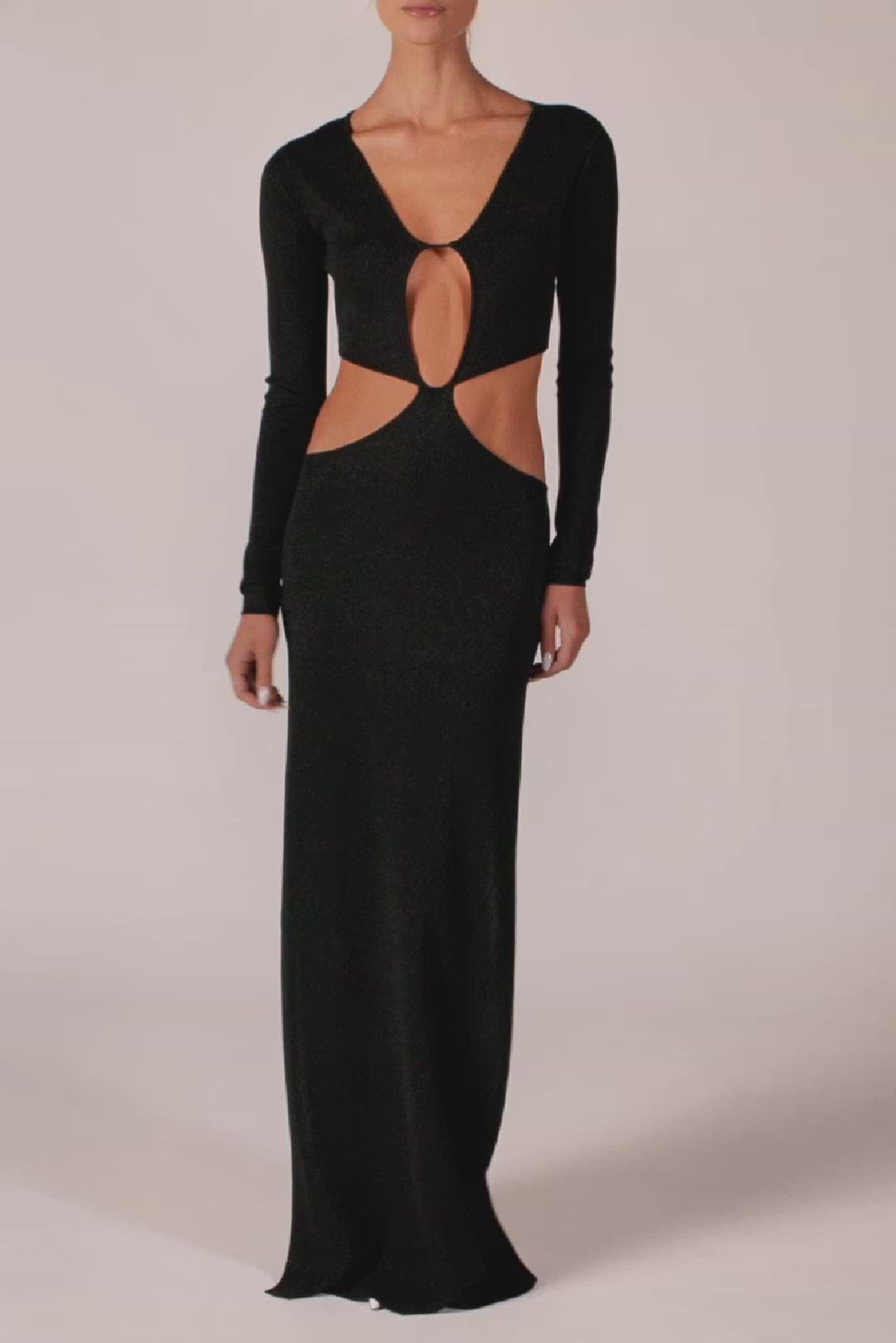 knee length dresses for ladies La Femme Long Prom Dress with Strappy Back main image 1