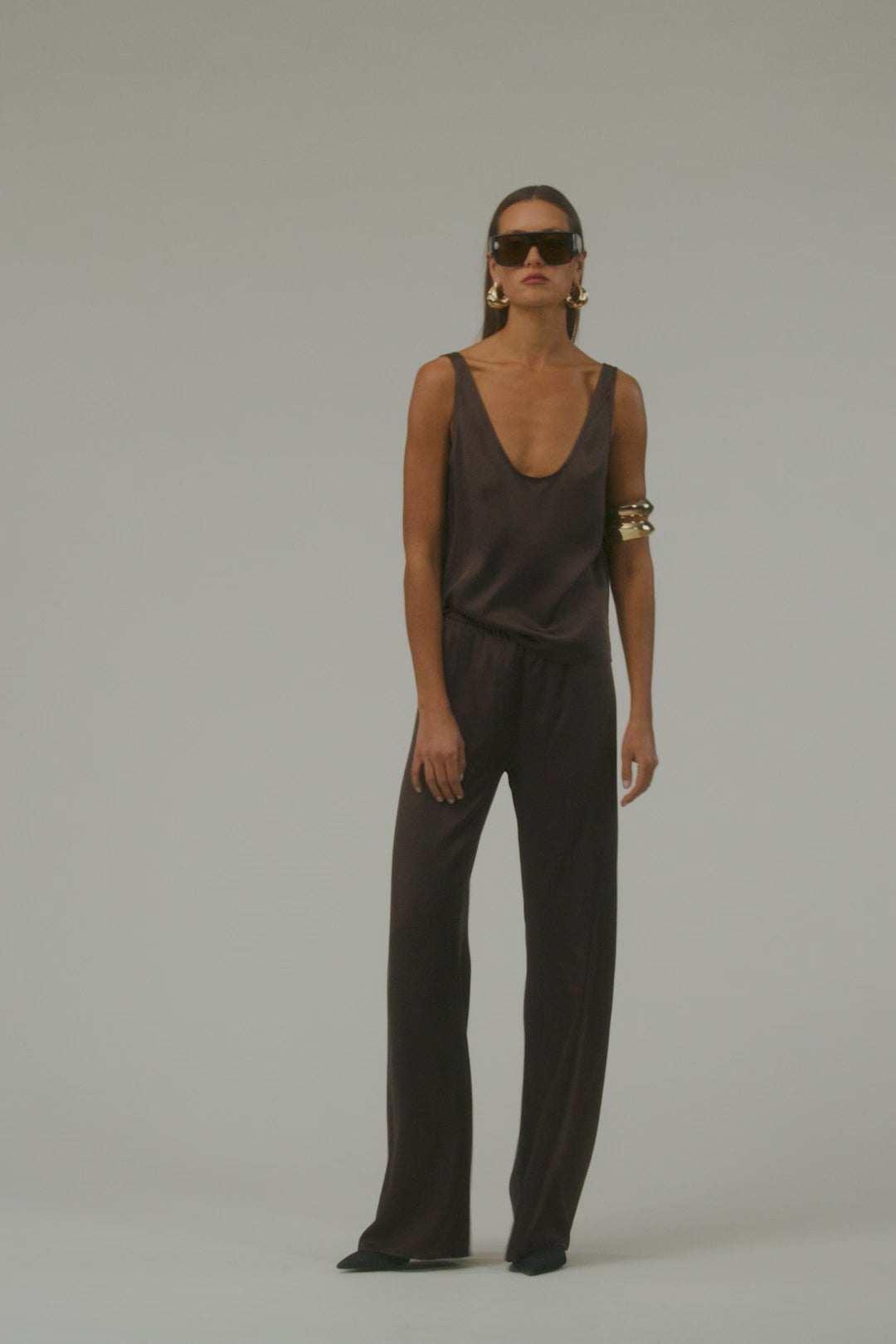 Silk Top (Chocolate Brown)