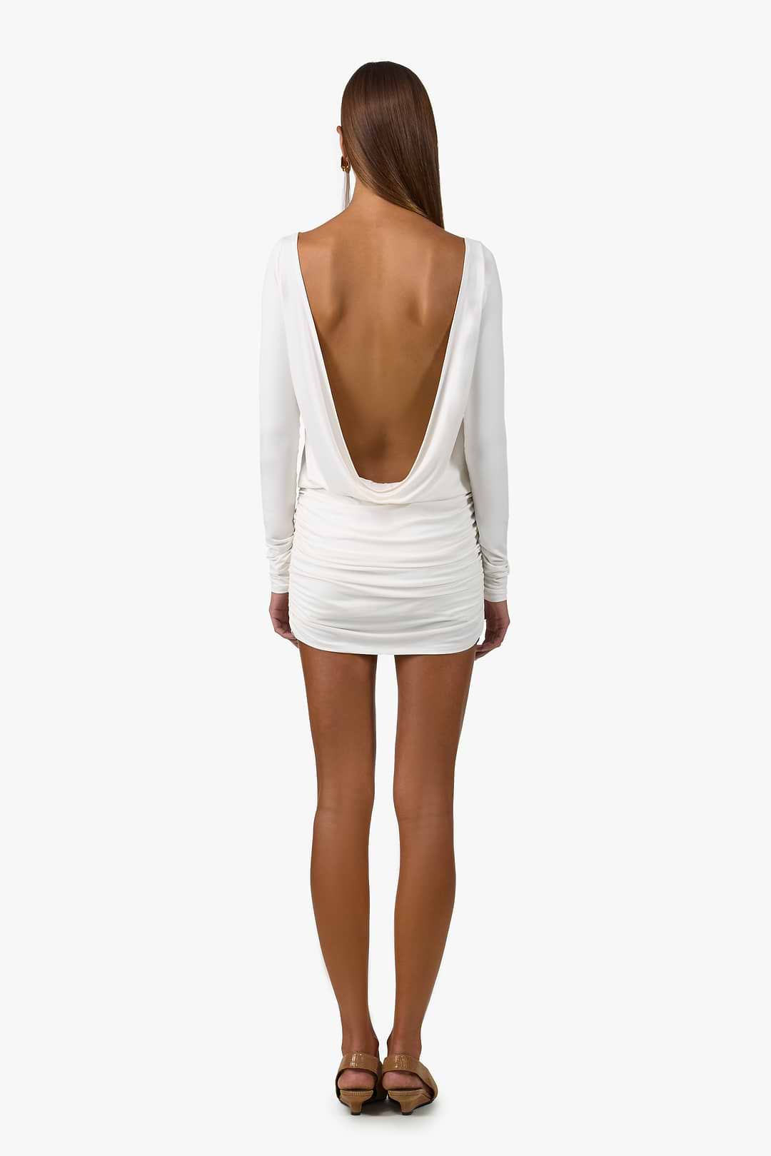 draped back cocktail dress Draped Back Dress