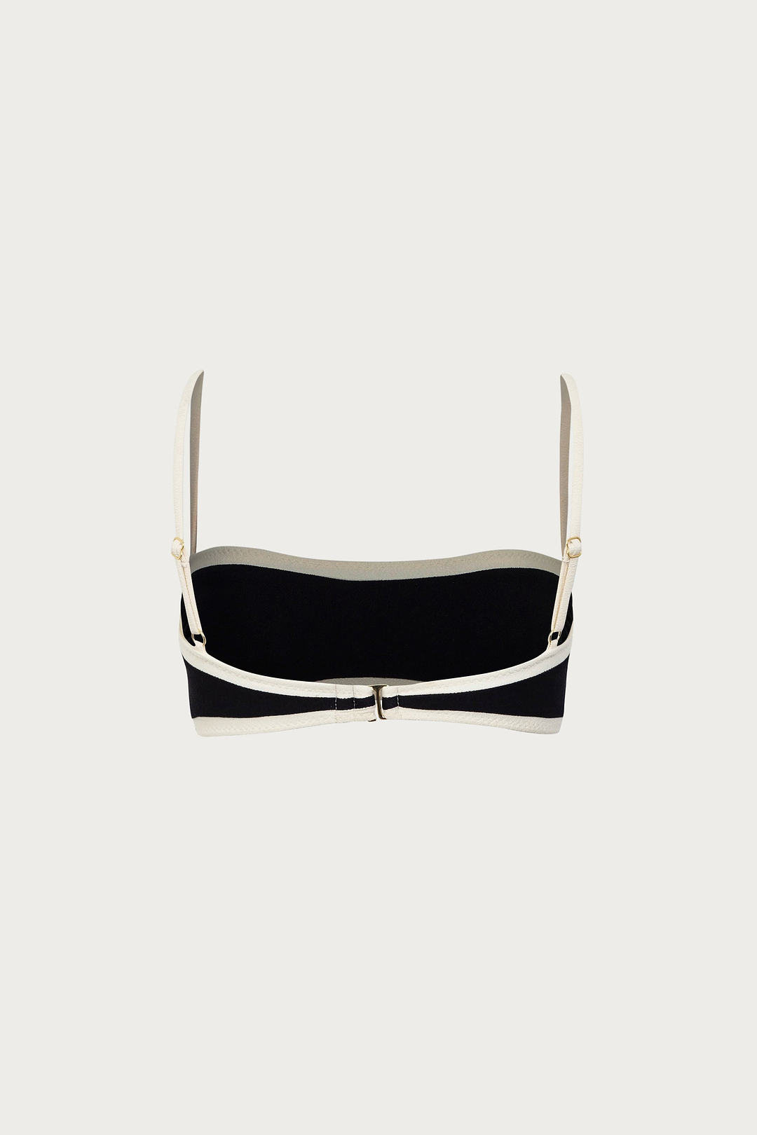 Bandeau Top (Faux Suede Black/Cream)