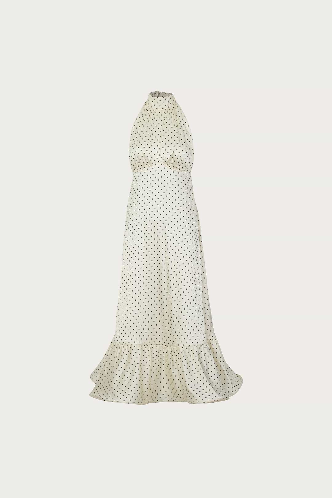 Same Halter Flounce Midi Dress | Cream Polka Dot | Women's Dress L / Cream Black Polka Dot Same Halter Flounce Midi Dress | Cream Polka Dot | Women's Dress L / Cream Black Polka Dot