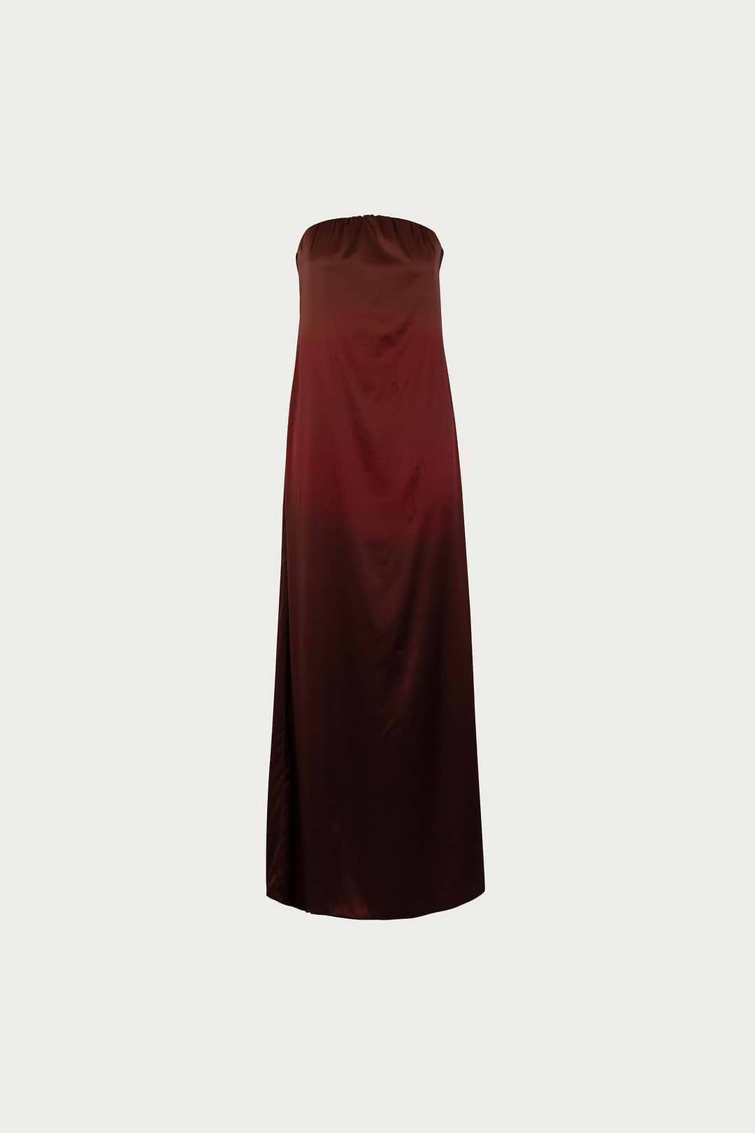 SAME Strapless Draped Maxi | Brown Ombre | Women's Dress S / Brown Ombre SAME Strapless Draped Maxi | Brown Ombre | Women's Dress S / Brown Ombre